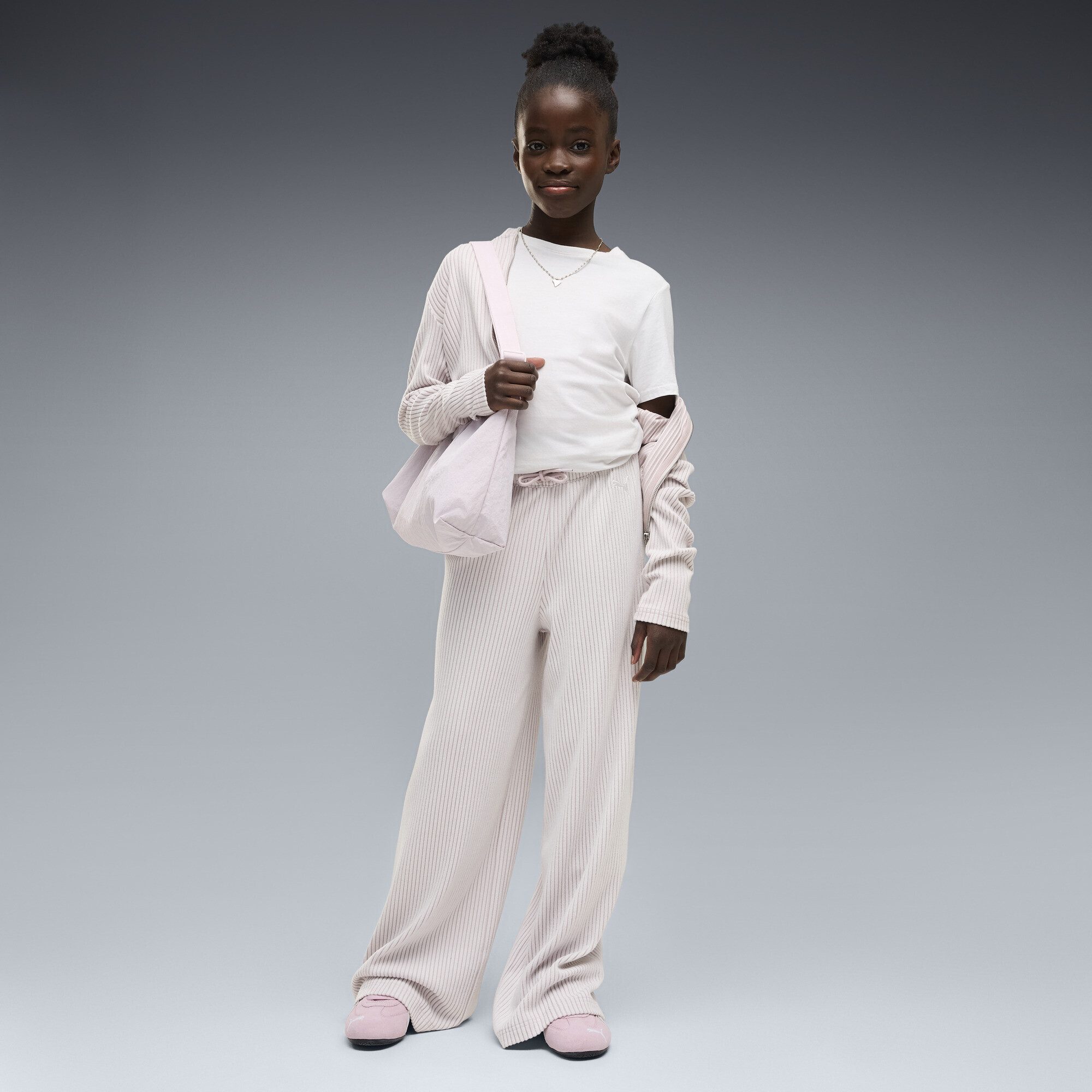PUMA Sporthose Essentials Soft Touch Hose mit weitem Bein. Mädchen