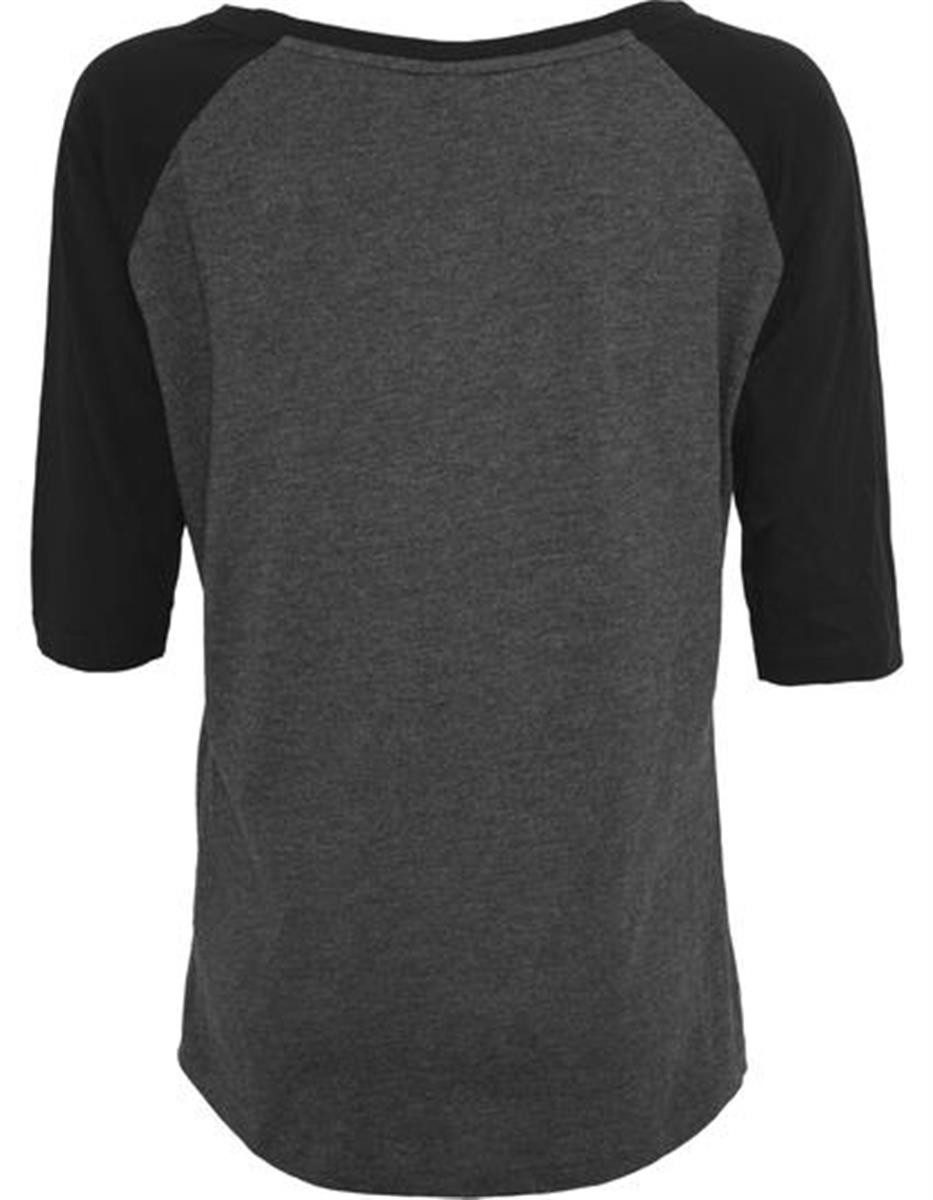 Build Your Brand Rundhalsshirt Ladies 3/4 Contrast Raglan Damen T-Shirt