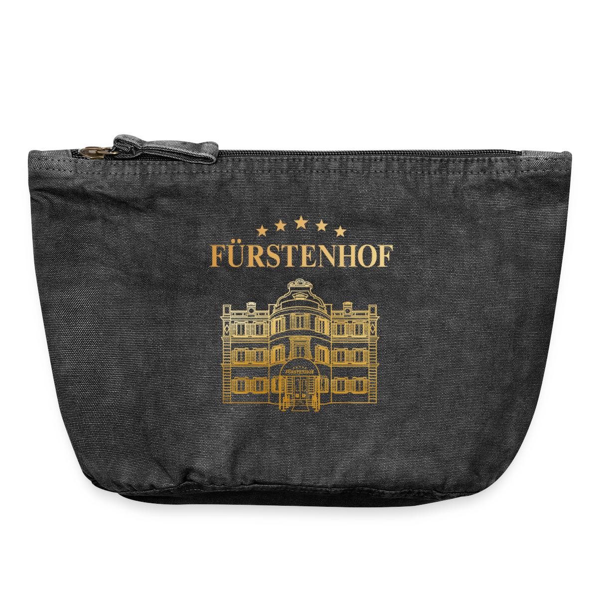 Spreadshirt Kosmetiktasche Sturm Der Liebe Hotel Fürstenhof Silhouette Vintage Täschchen (1-tlg)