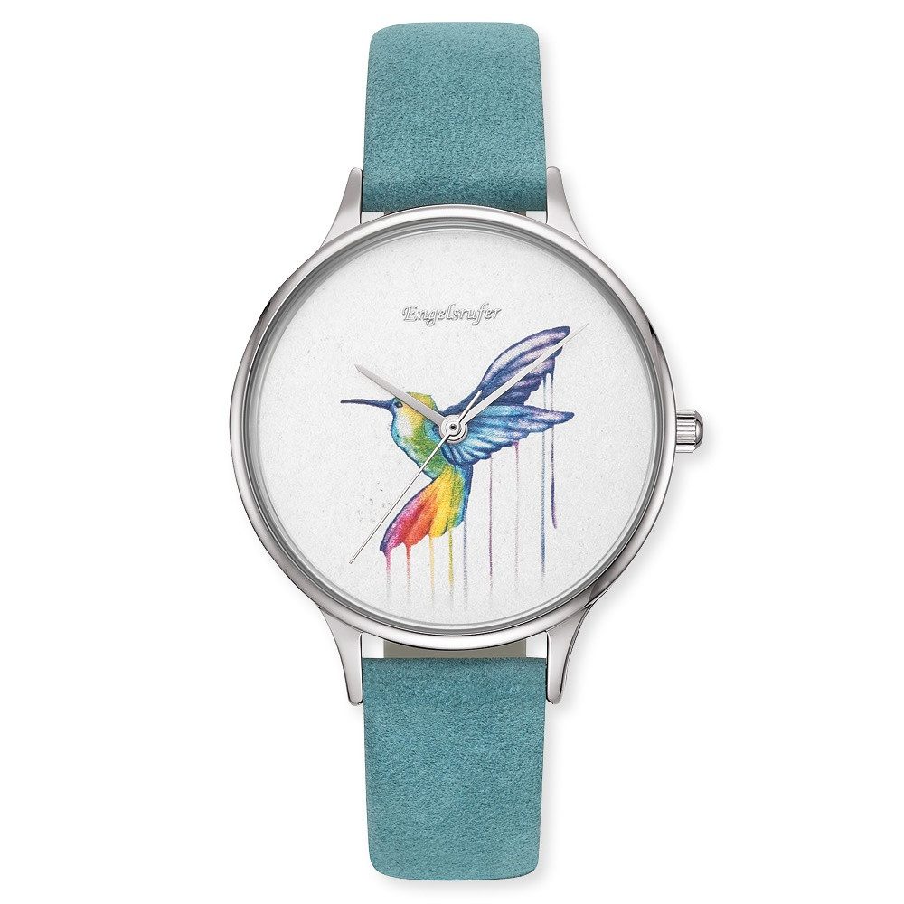 Engelsrufer Quarzuhr Engelsrufer Damen Uhr ERWA-COLIBRI-NTQ1-MS Leder Quarz, (1-tlg)
