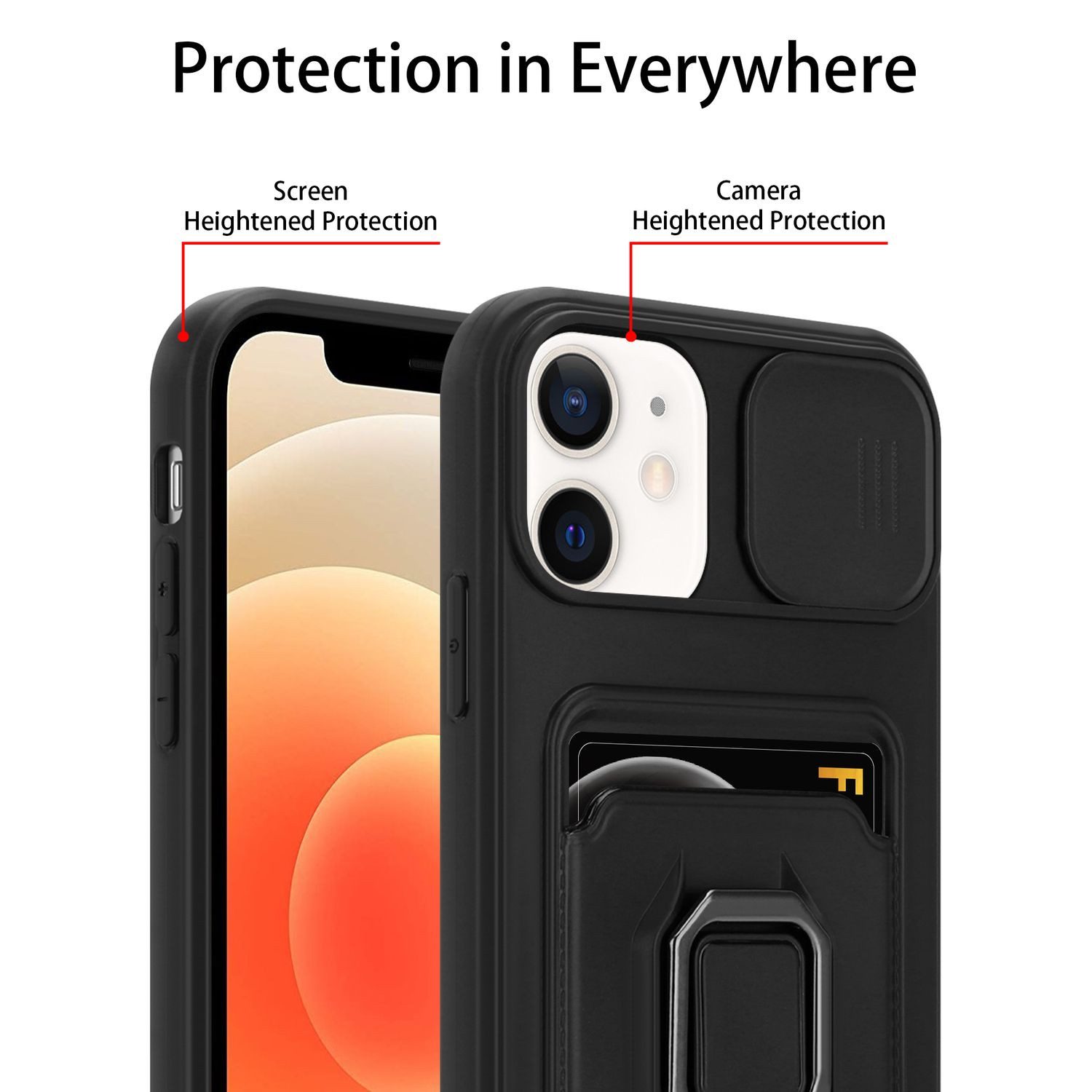 Cadorabo Handykette für Apple iPhone 12 Apple iPhone 12, Handykette mit Standfunktion Schutzhülle