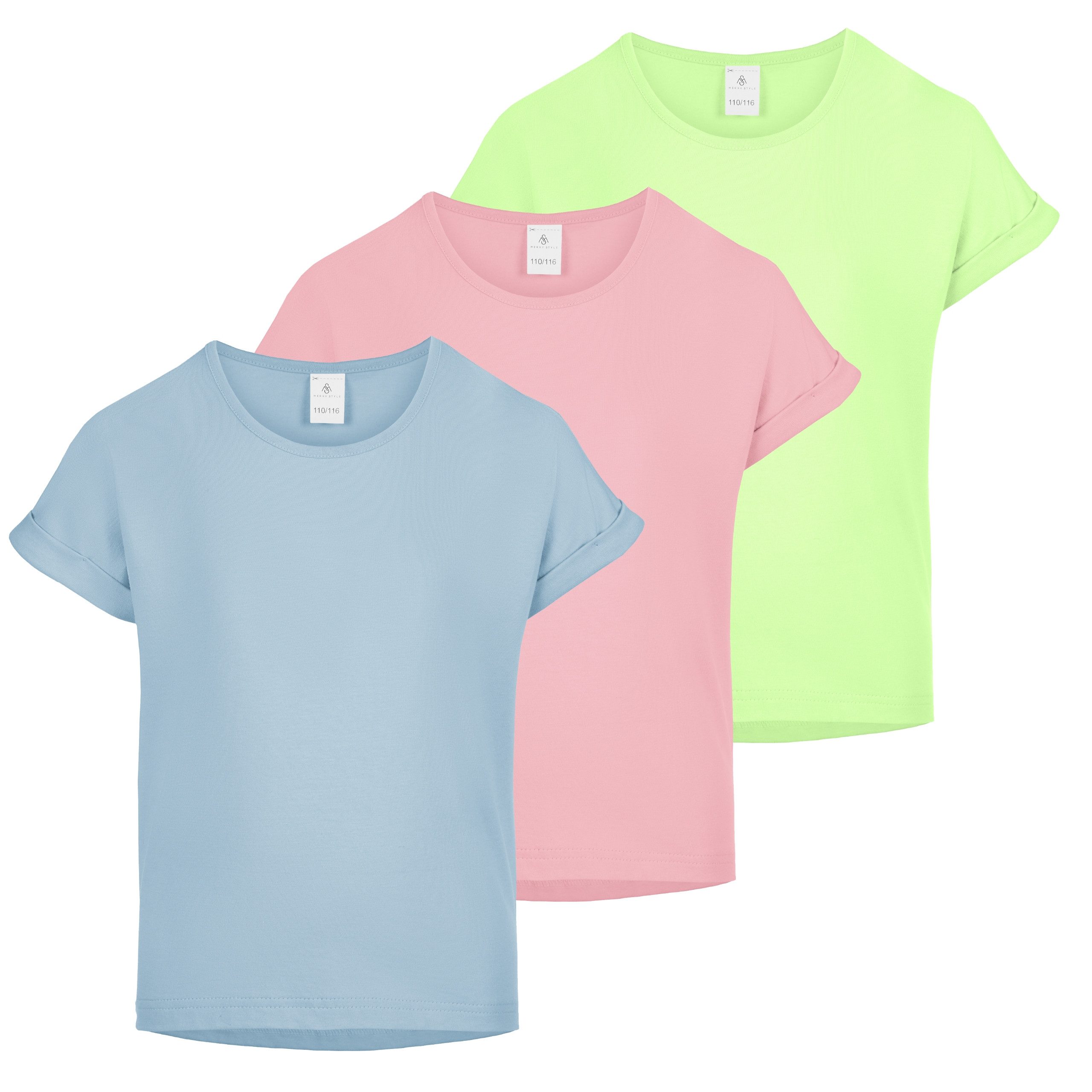 Merry Style T-Shirt für Mädchen aus weicher Baumwolle MS-468 (1-tlg)