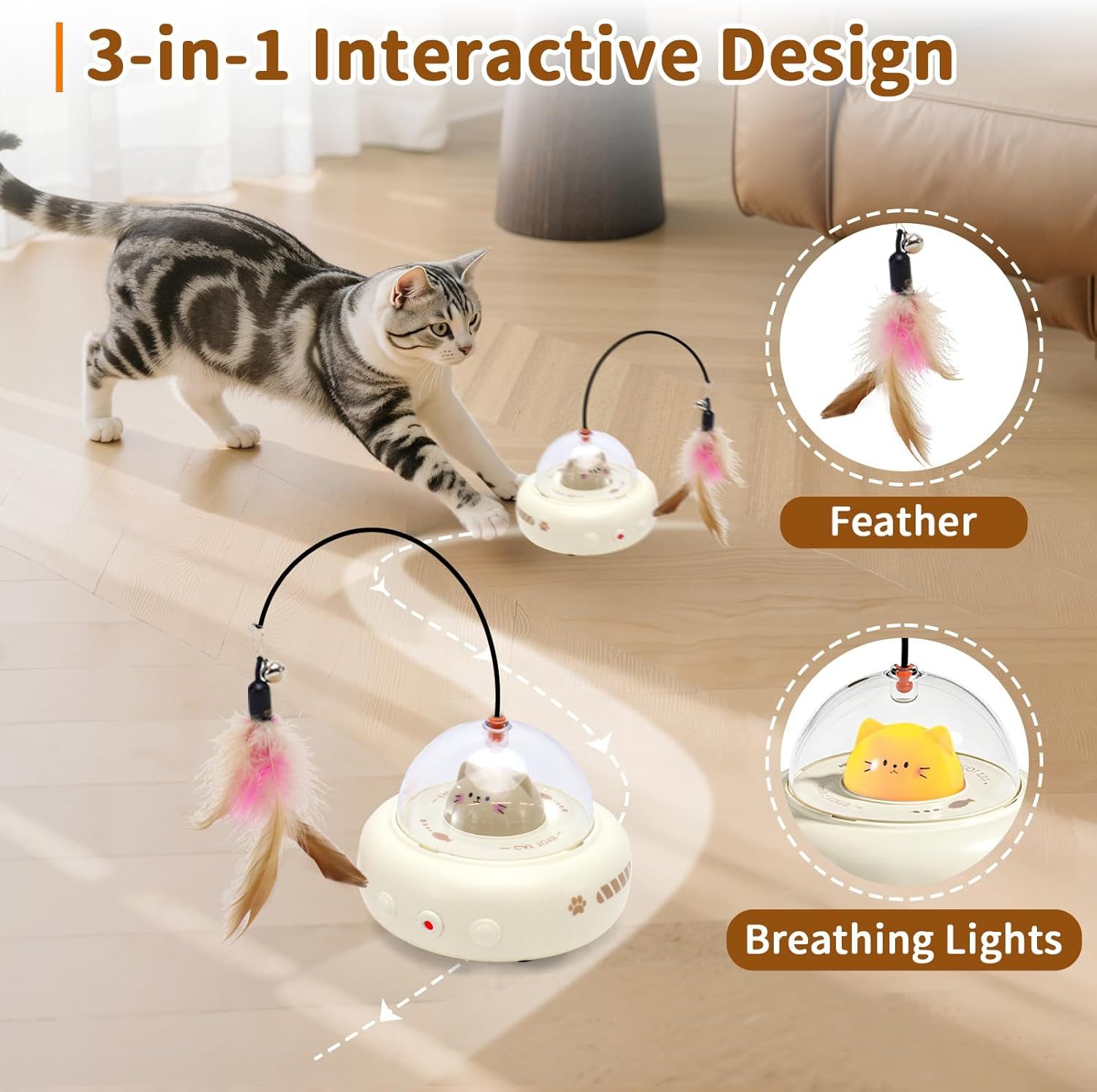 Forrlite Tier-Intelligenzspielzeug Katzenspielzeug,Elektrisch Interaktives günstig online kaufen