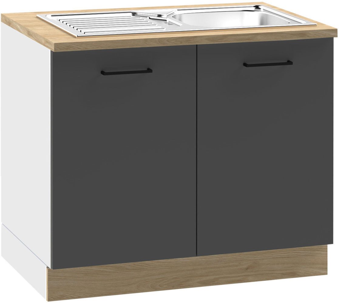 KOCHSTATION Spülenschrank KS-Kolari (1-St) Maße (B/T/H): 100,1 x 60 x 88 cm