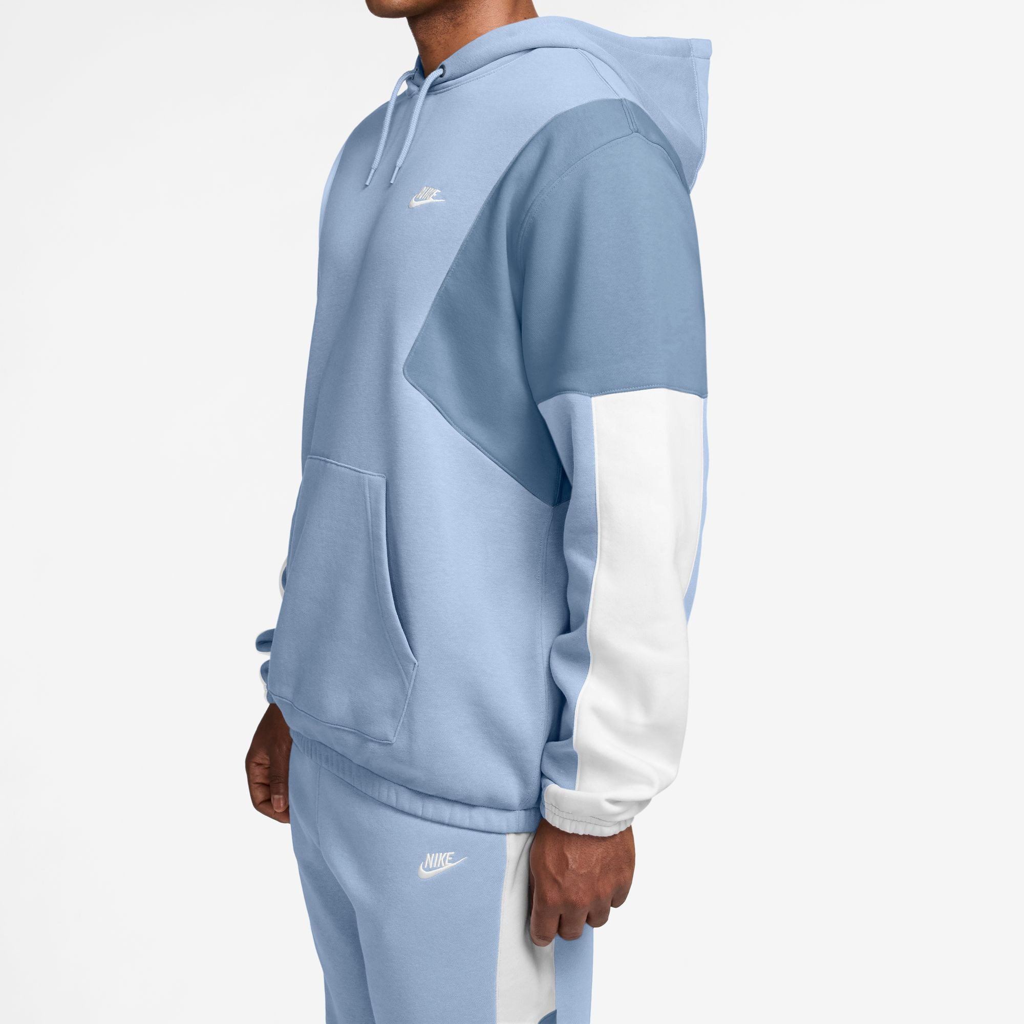 Nike Sportswear Trainingsanzug M NK CLUB FLEECE HDED TRACK GX, mit durchgehendem Reißverschluss, aus Baumwolle und Polyester