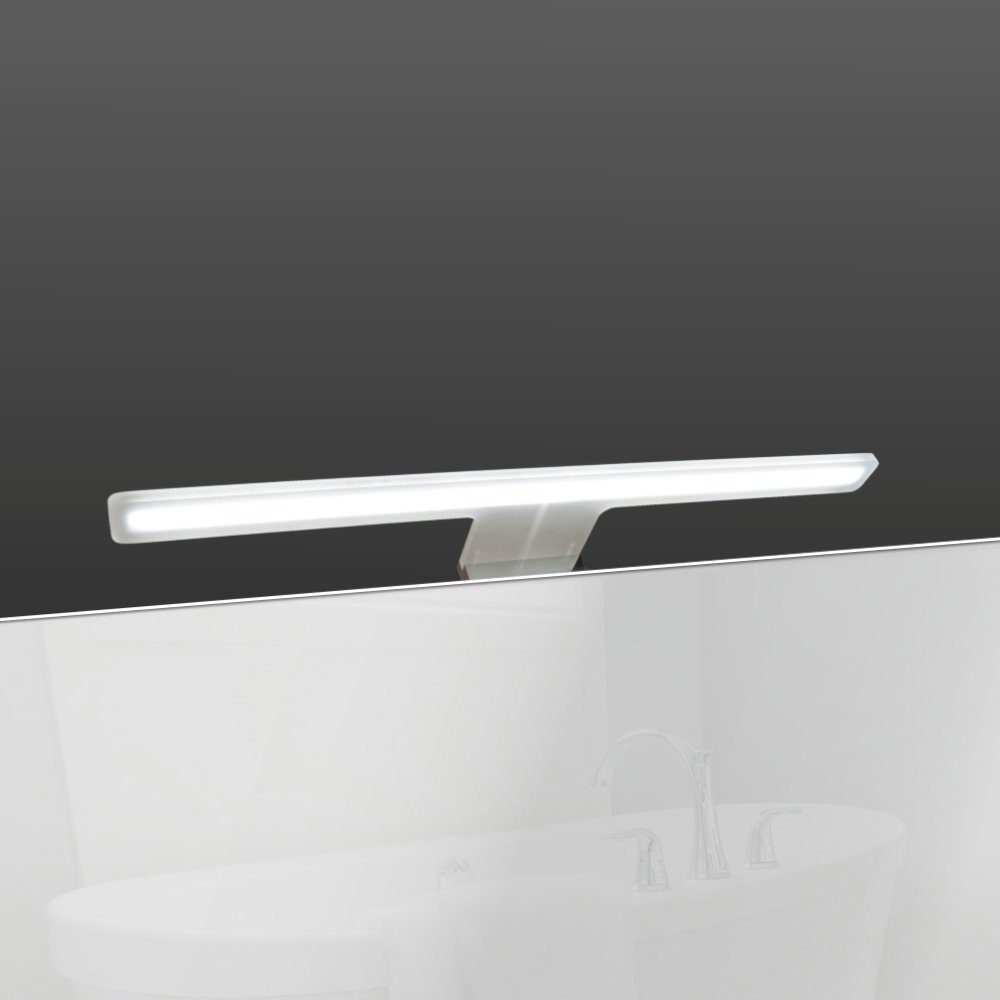 kalb Spiegelleuchte LED Badleuchte (Farbwechsel) + Powerbox 450mm Acrylglas verchromt, warmweiß bis tageslichtweiß
