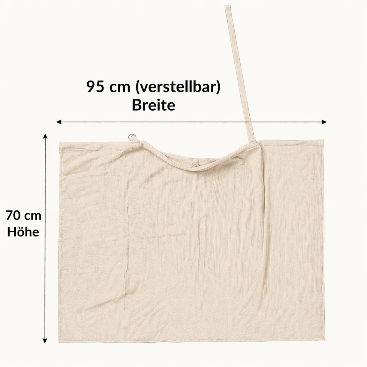 ILOKEN Stillschal Stilltuch aus Baumwolle mit verstellbarem Band, (1-St), Atmungsaktiv; verstellbar; diskreter Sichtschutz; faltbar