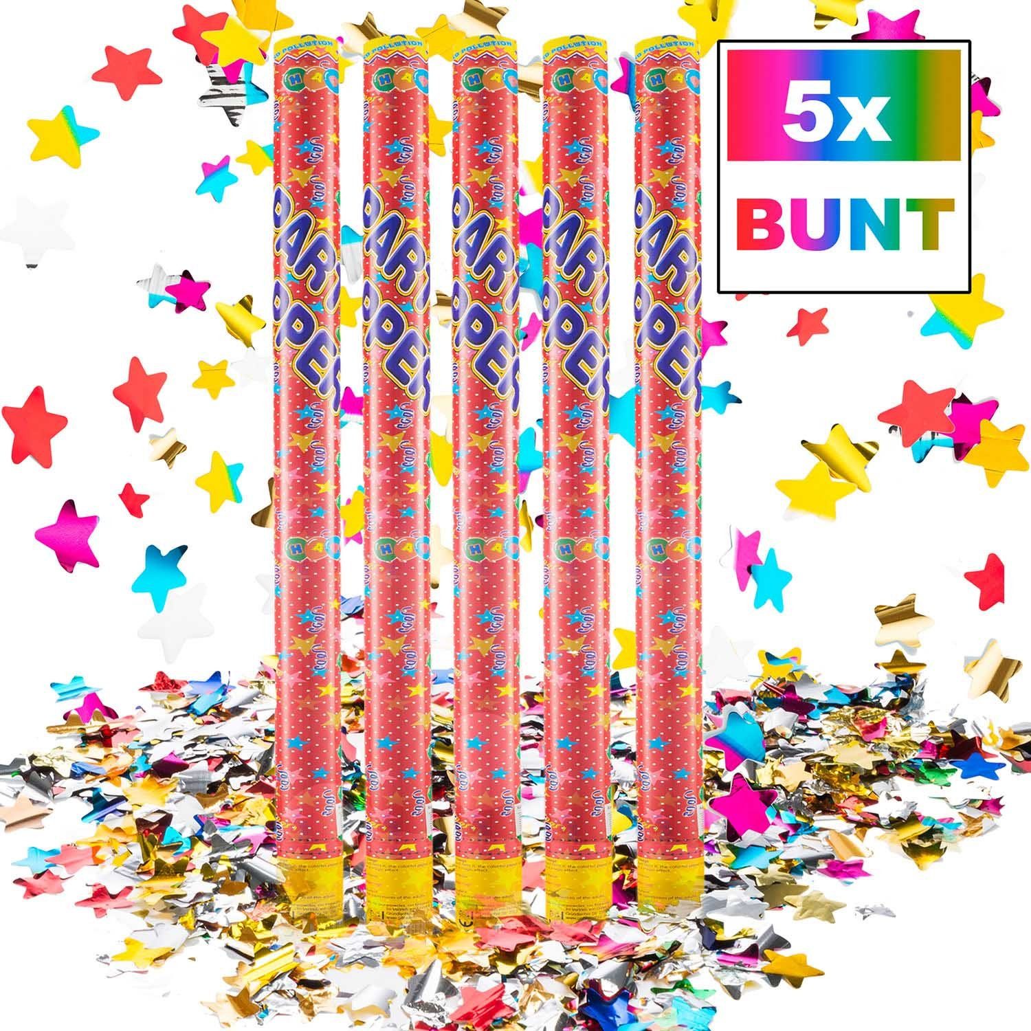 Goods+Gadgets Konfetti GOODS+GADGETS Konfetti Kanone Blaster 100 cm – Party Popper XXL, Konfetti-Shooter Party Popper