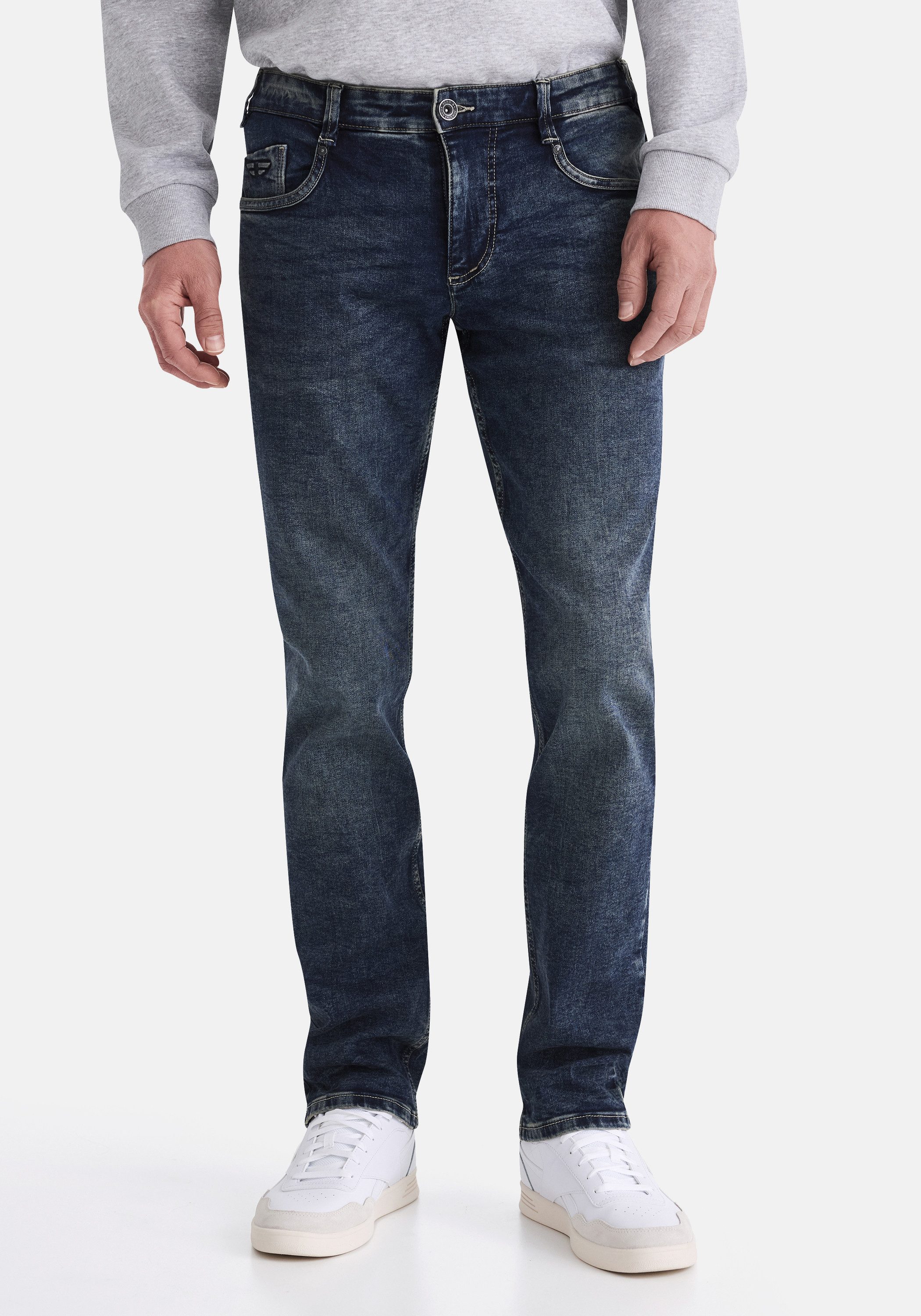 HERO by John Medoox 5-Pocket-Jeans Baxter Denim Relaxed Fit Jeans Relaxed Fit Casual Clean Wash Denim Jeans für Herren