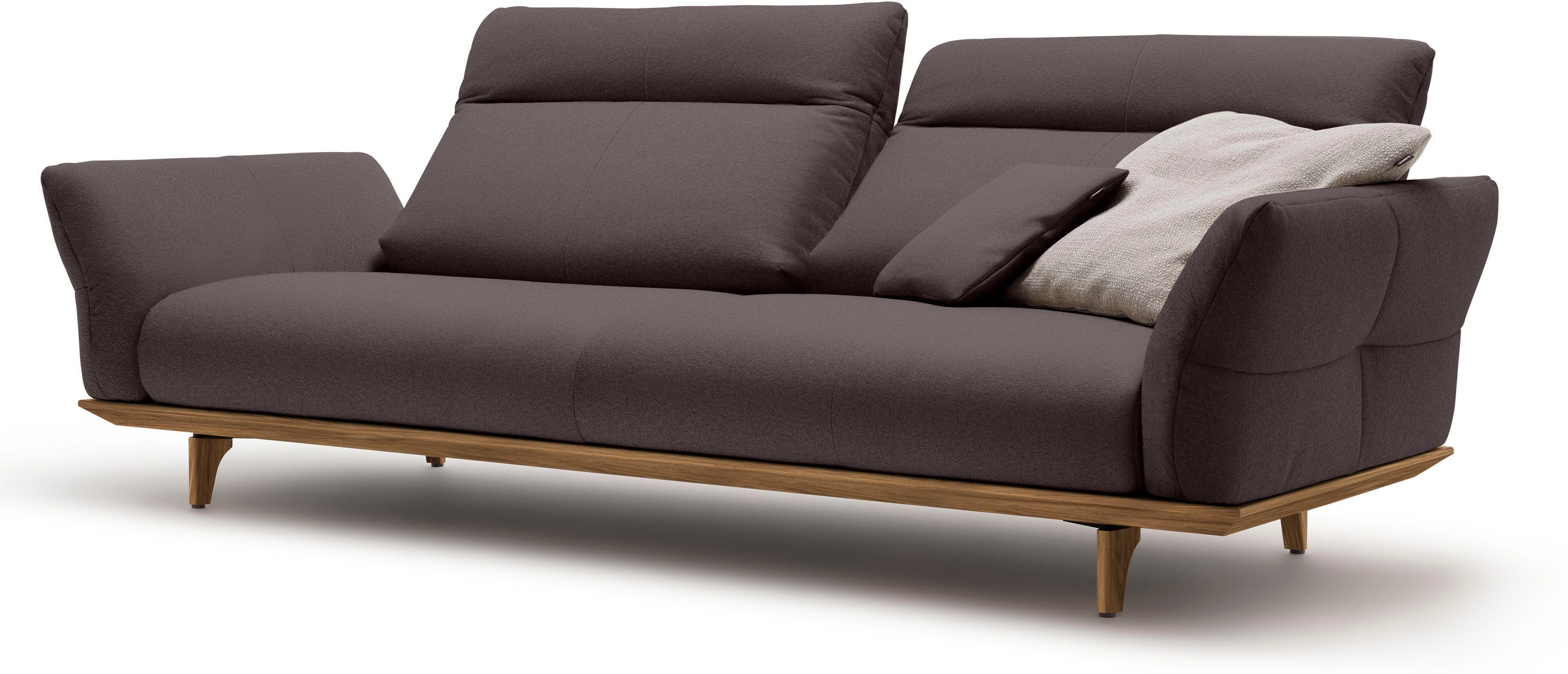 hülsta sofa 3,5-Sitzer hs.460, Sockel und 228 cm Füße Nussbaum, in Breite