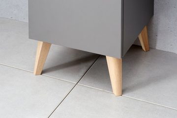 Saphir Möbelfuß Quickset Fuß-Set, 2er Set Möbelfüße in Holzoptik, 12 cm hoch, (2-St), Möbelbeine aus Kunststoff, 2 Stück Badmöbel-Füße, Füße für Möbel