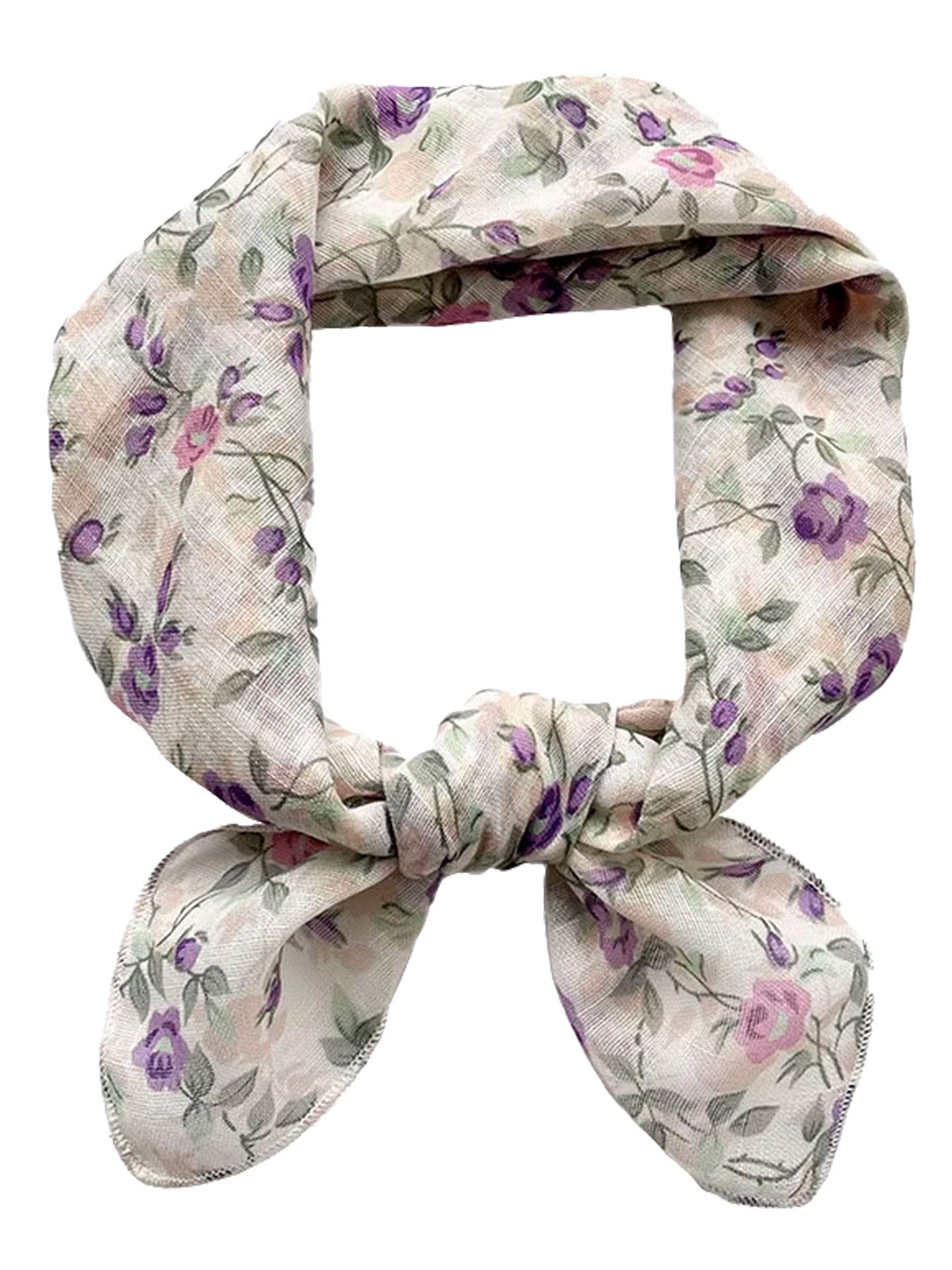 Moschen-Bayern Nickituch Halstuch Damen klein Nickituch Sommer Baumwolle Blau Violett