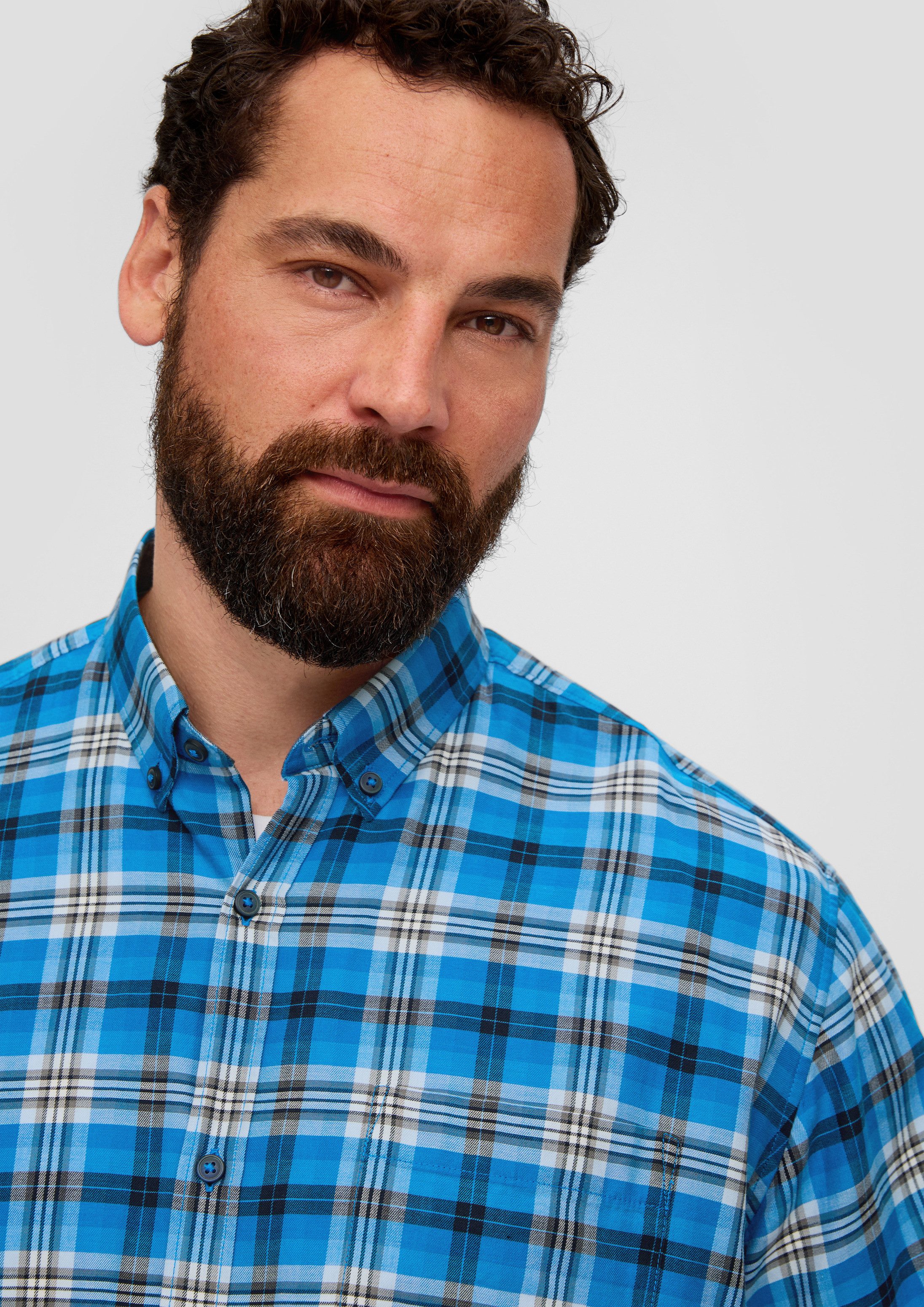 s.Oliver Langarmhemd Hemd Regular: Button Down-Hemd