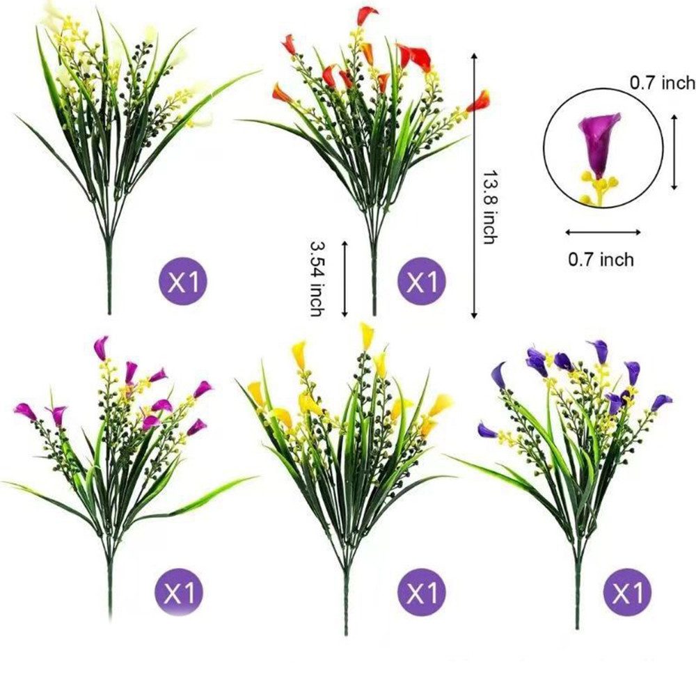Kunstblumenstrauß Künstliche Blumen Balkon Kunstblumen Wetterfest Außen Blu günstig online kaufen