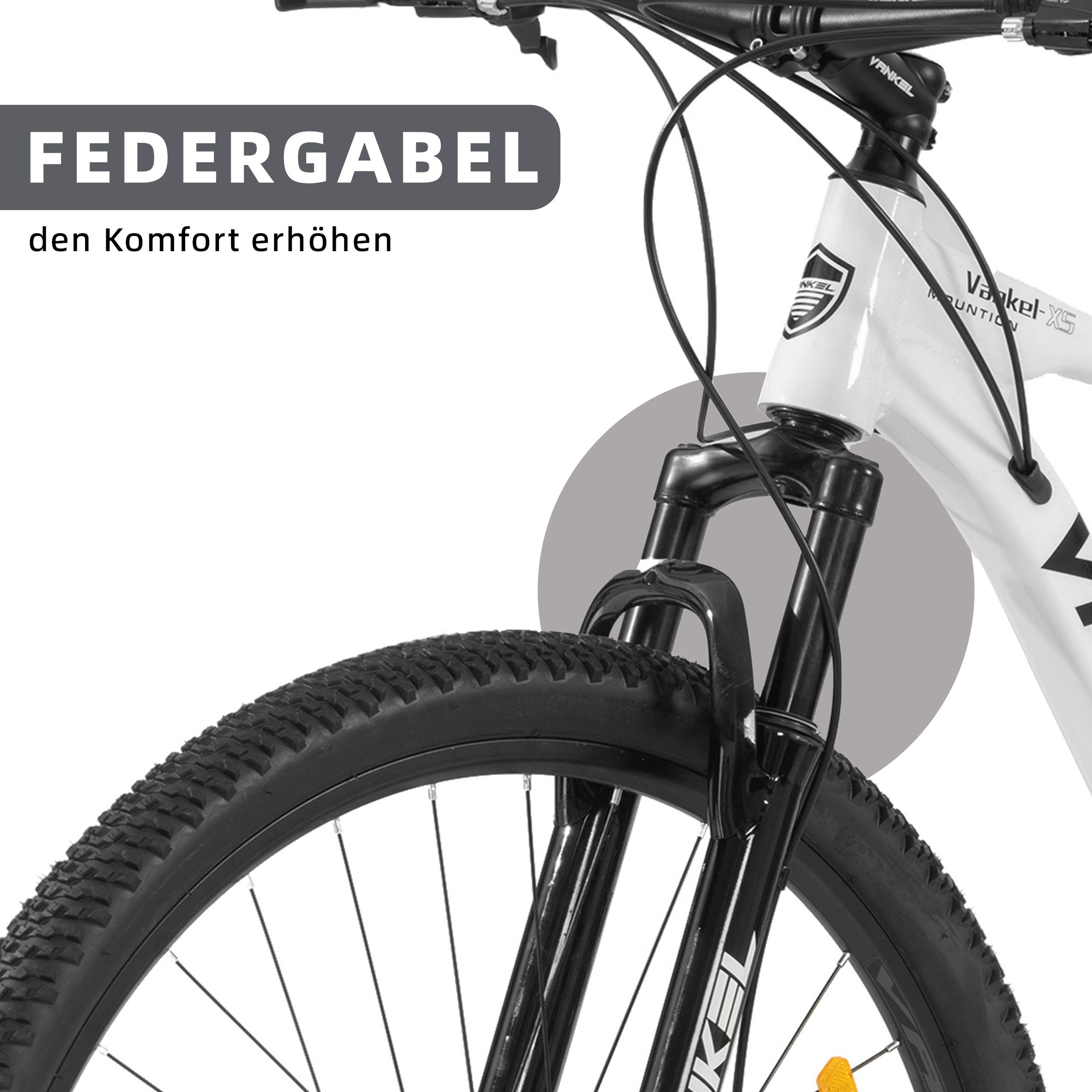 Vankel Mountainbike Shimano Schaltwerk, 29 Zoll MTB für Damen und Herren, 21 Gang Shimano, Hochwertiger Aluminium-Diamantrahmen, Scheibenbremse