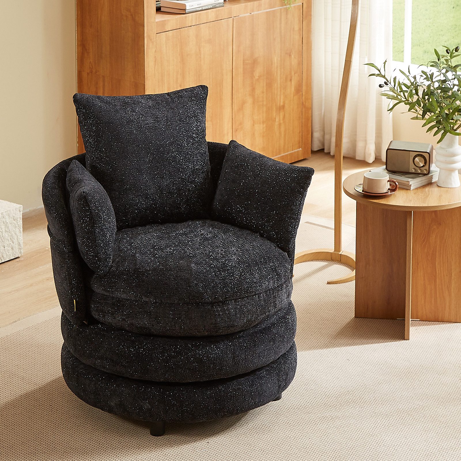 Pinmoco XXL-Sessel Drehsessel 78 cm Rundsessel, Moderner sofa für Wohnzimmer