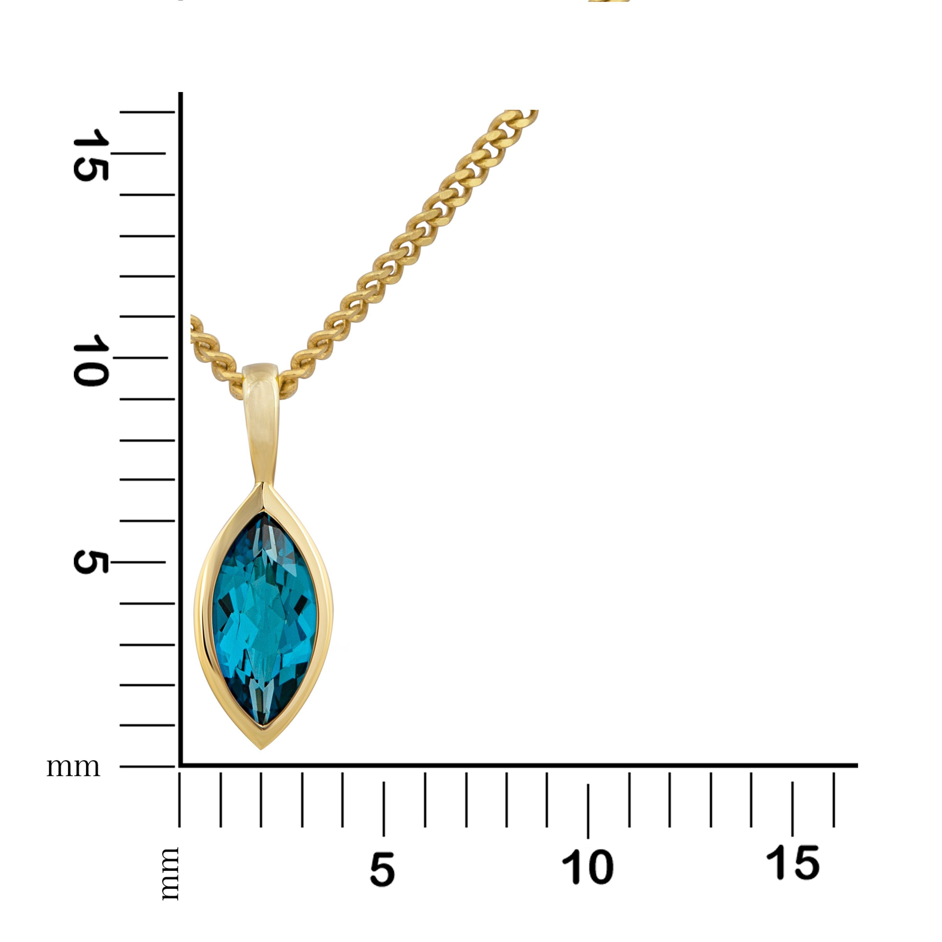 Orolino Kette mit Anhänger Gold 585 mit Blautopas (beh) London blue 42/45cm günstig online kaufen