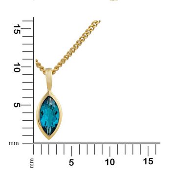 Orolino Kette mit Anhänger 585 Gold gelb Topas blau