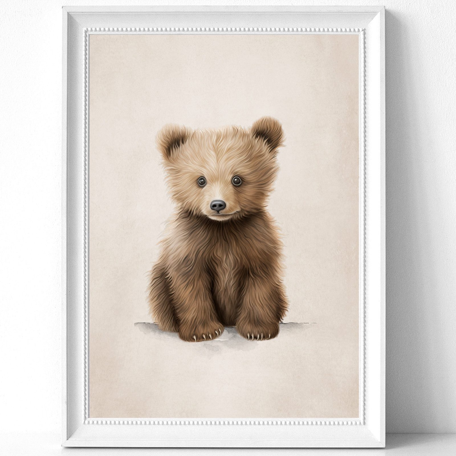 homestyle-accessoires Poster Wandbilder Kinderbilder Bilderset WALDTIERE BABYS BIBER WOLF 6er Set, - Ohne Bilderrahmen - sorgfältige & sichere Verpackung