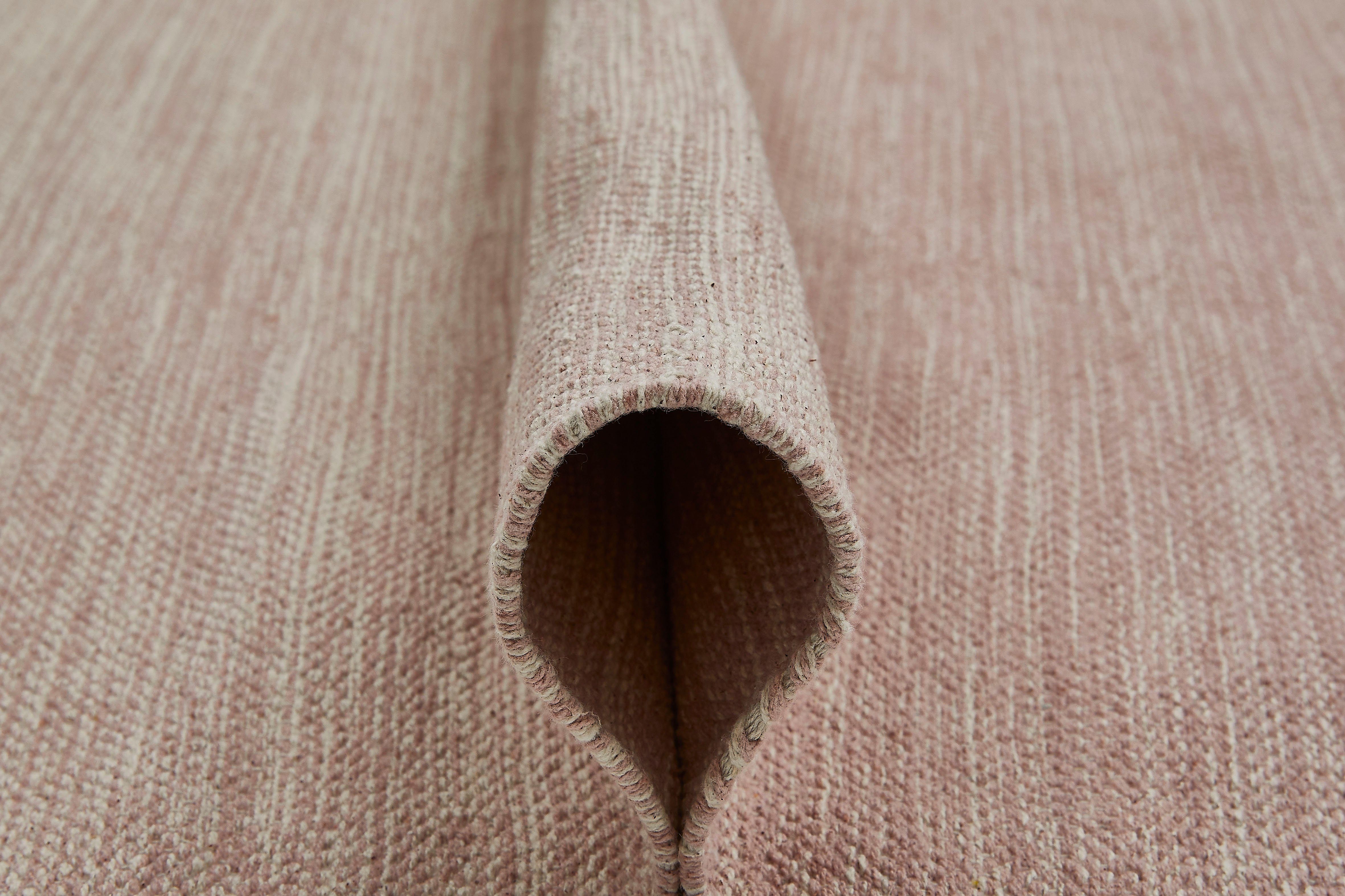 Teppich meliert, reine Opland, rechteckig, Farbverlauf, altrosa Andiamo, mit Baumwolle 8 Höhe: mm,