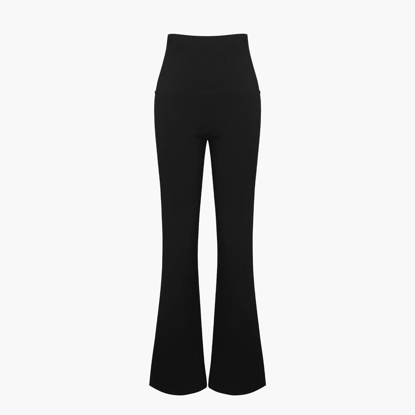 cfab by creamy fabrics Loungehose Cotton Flared Bootcut Leggings-Schwarz-XL (1-tlg)