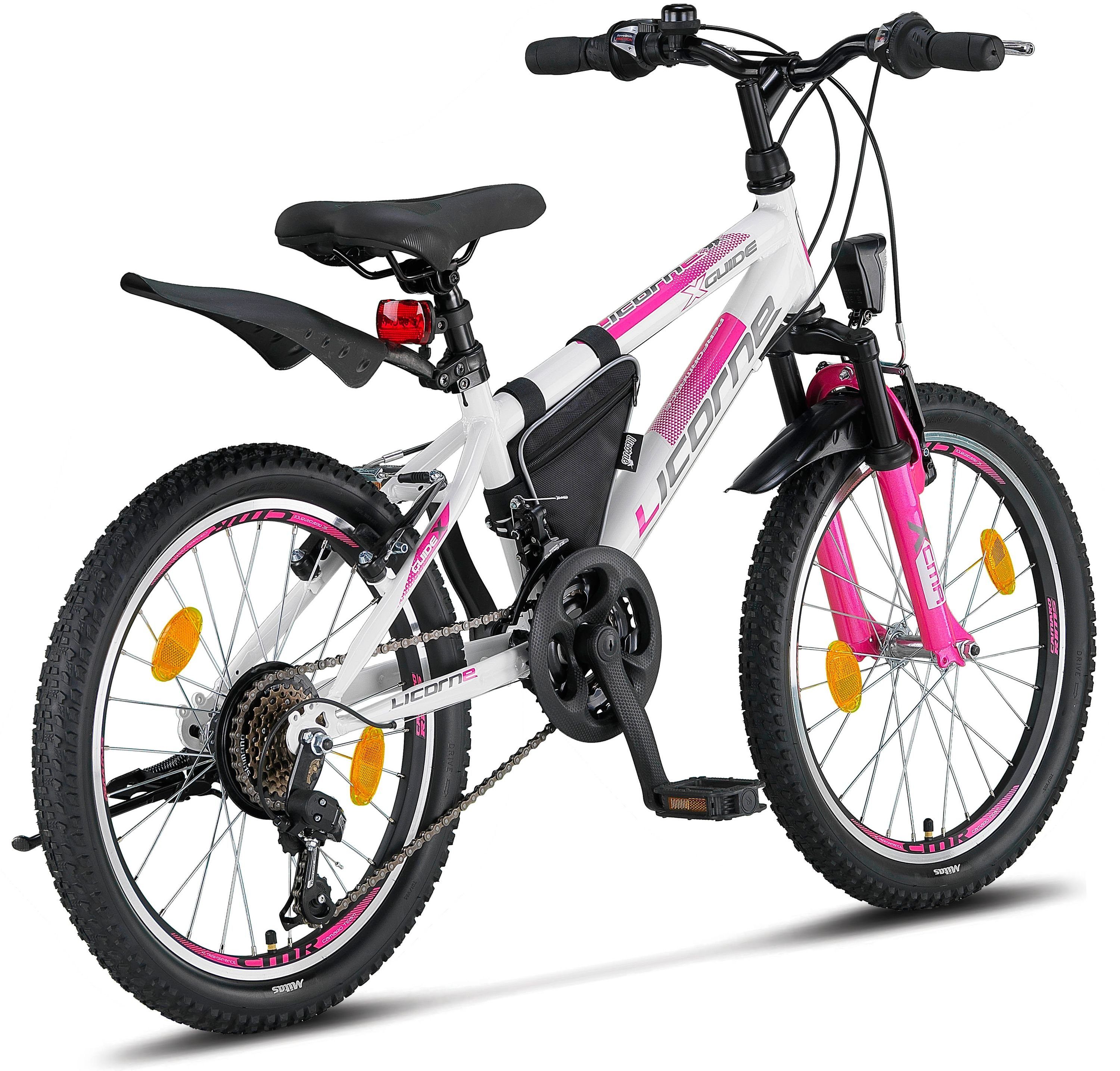 Licorne Bike Mountainbike Premium 20, und 24 Zoll in Guide Licorne Mountainbike Bike 26 Weiß/Rosa