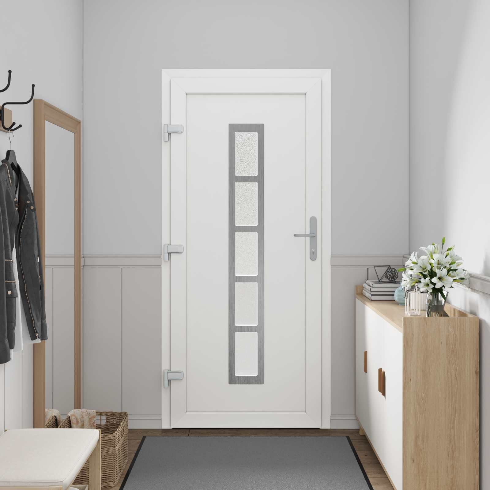 vidaXL Haustür Vordertür Anthrazit 88 x 200 cm PVC (1-St)