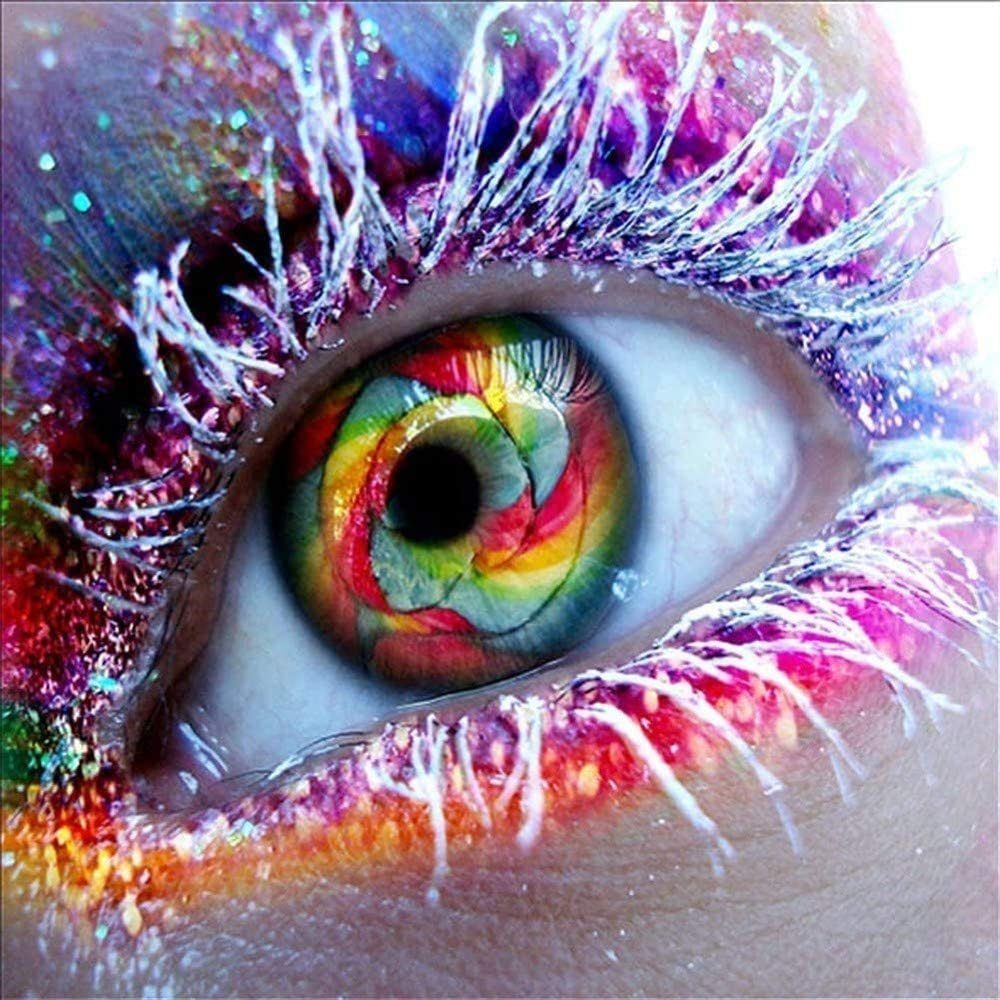 Kreativset GOLDEN Diamond Painting zubehör bilder Weihnachten -Augen