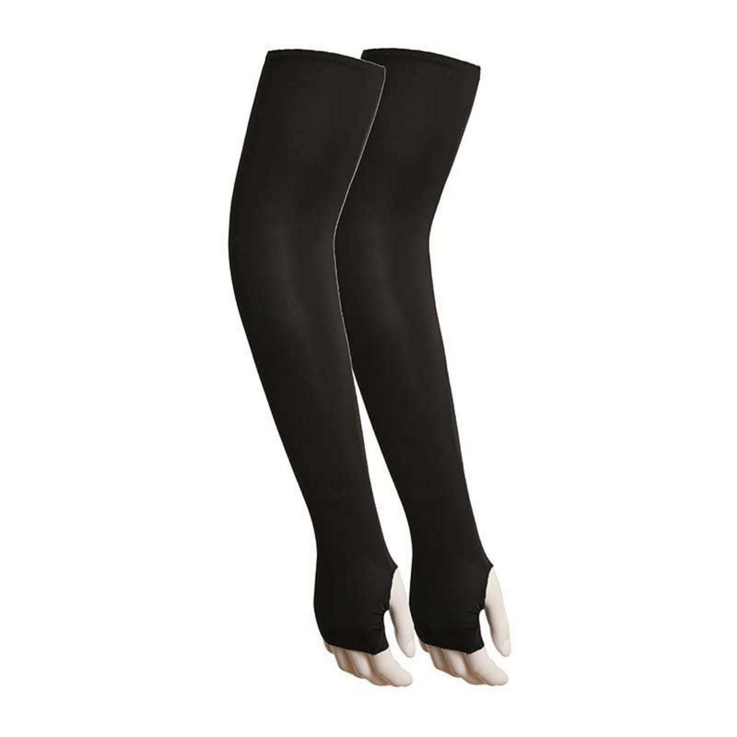 LuxusKollektion Armlinge UV-Schutz Armstulpen 3 Paar Damen Herren Schwarz (3-St)