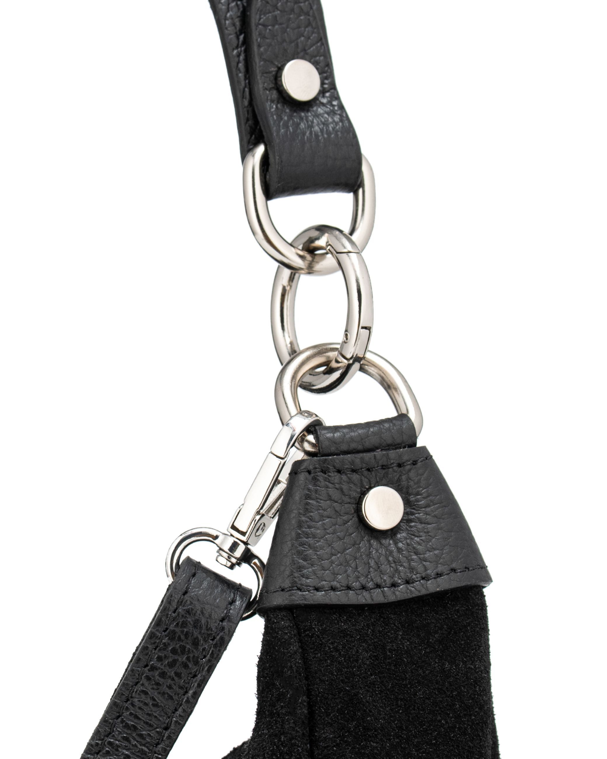Caspar Schultertasche Leder Hobo Bag edle Damen Handtasche - PREMIUM LINE - Modell No.857, 100% italienisches Wildleder, samtig weich, angenehmer Tragekomfort – Bild 5 von 5
