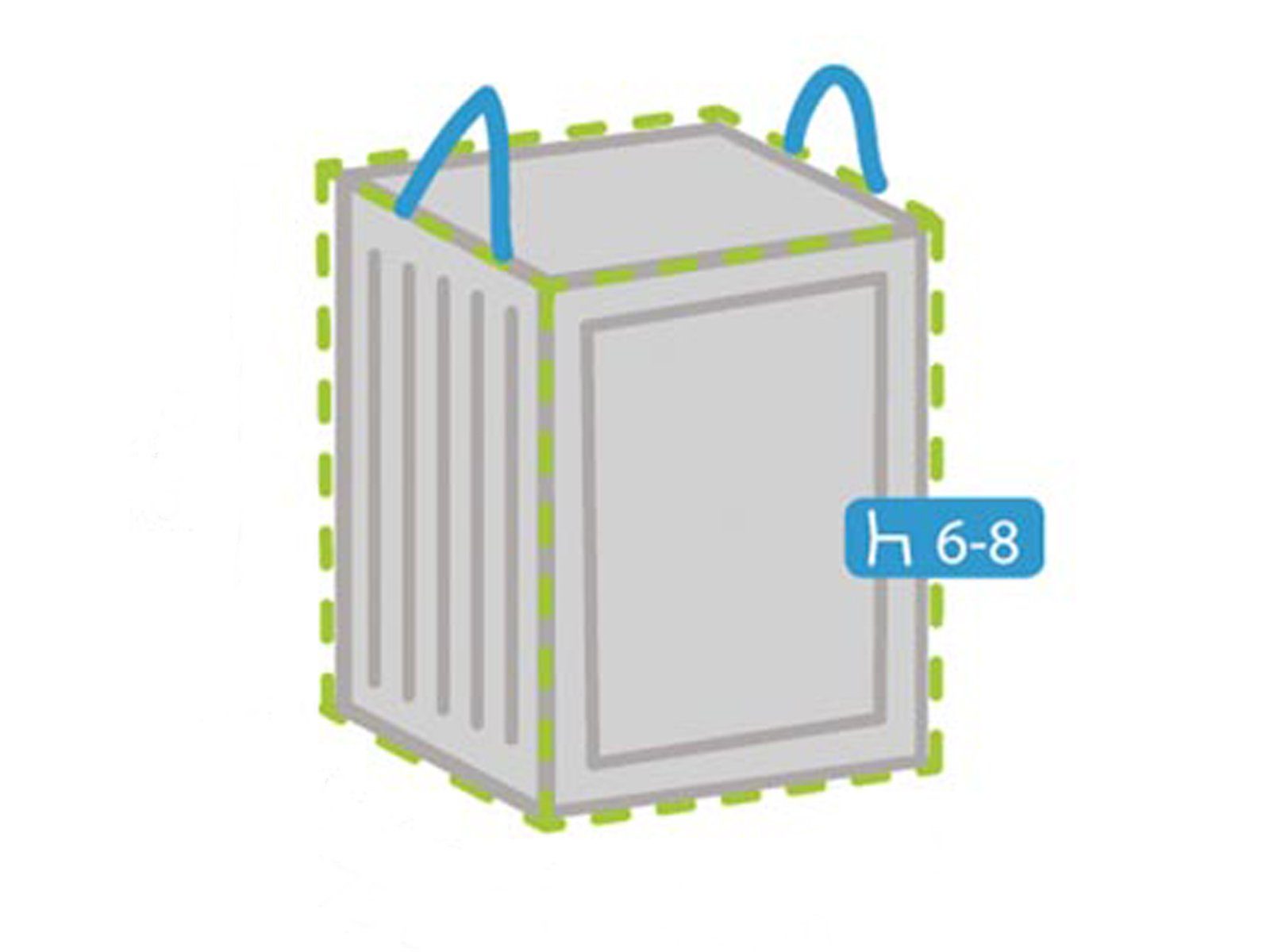 PEREL Auflagenbox, Schutz-Hülle Auflagen-Tasche Aufbewahrungstasche Lounge-Kissen 75x75cm