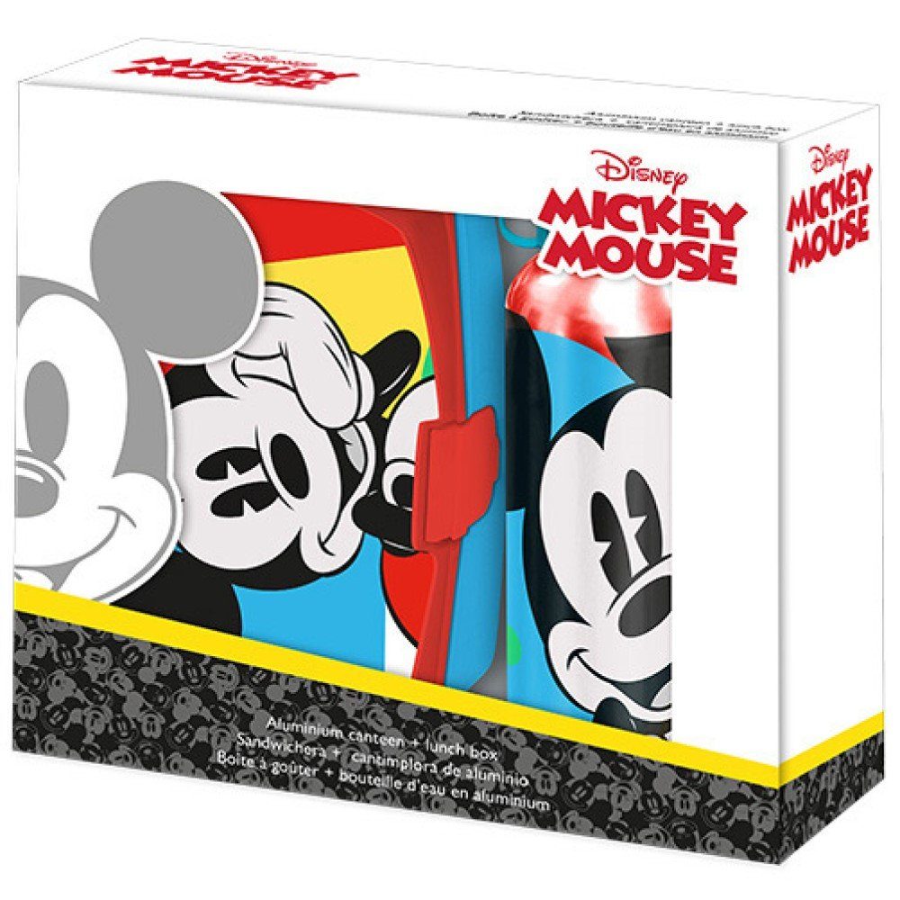 Disney Kids Lunchset Mickey Mouse Euroswan Trinkflasche Lunchbox Brotdose