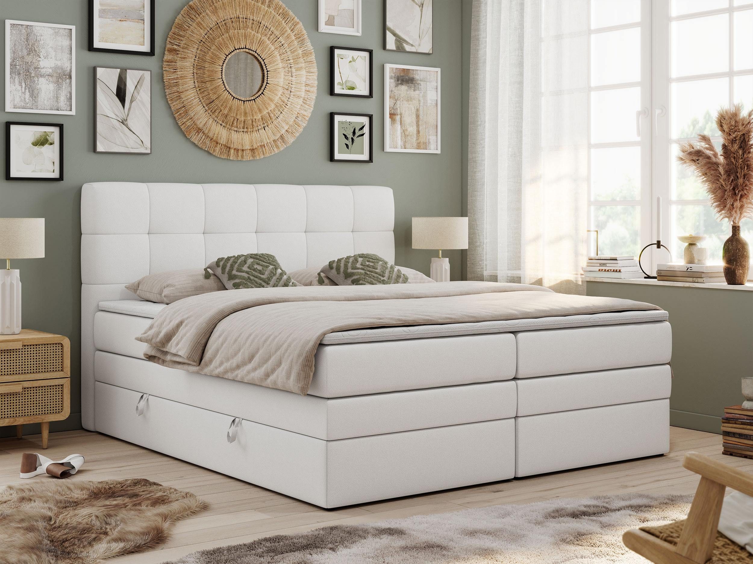 MKS MÖBEL Boxspringbett LUKA KING (King günstig online kaufen