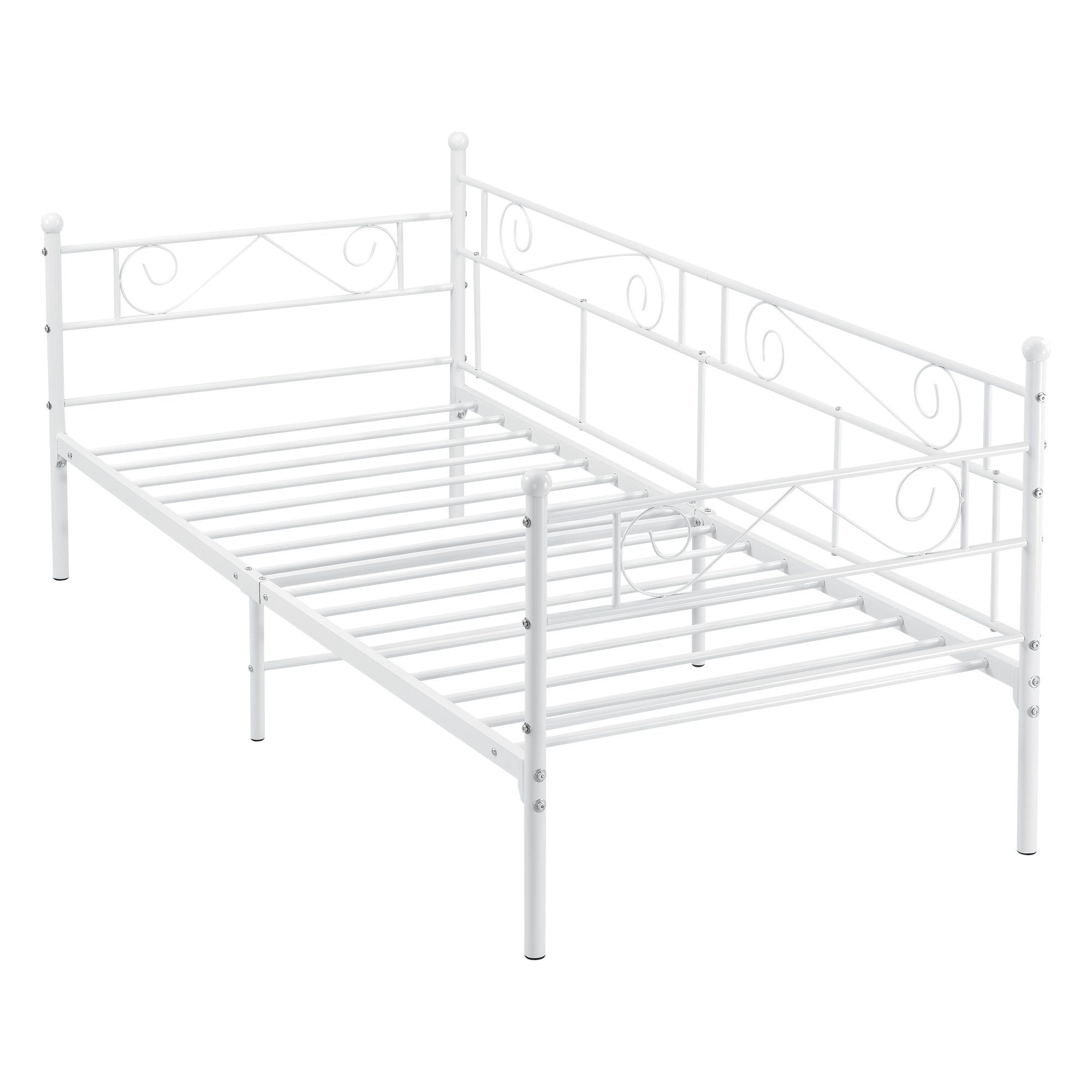 en.casa Metallbett, »Kerava« Bettsofa mit Lattenrost Tagesbett 90x200cm Sta günstig online kaufen