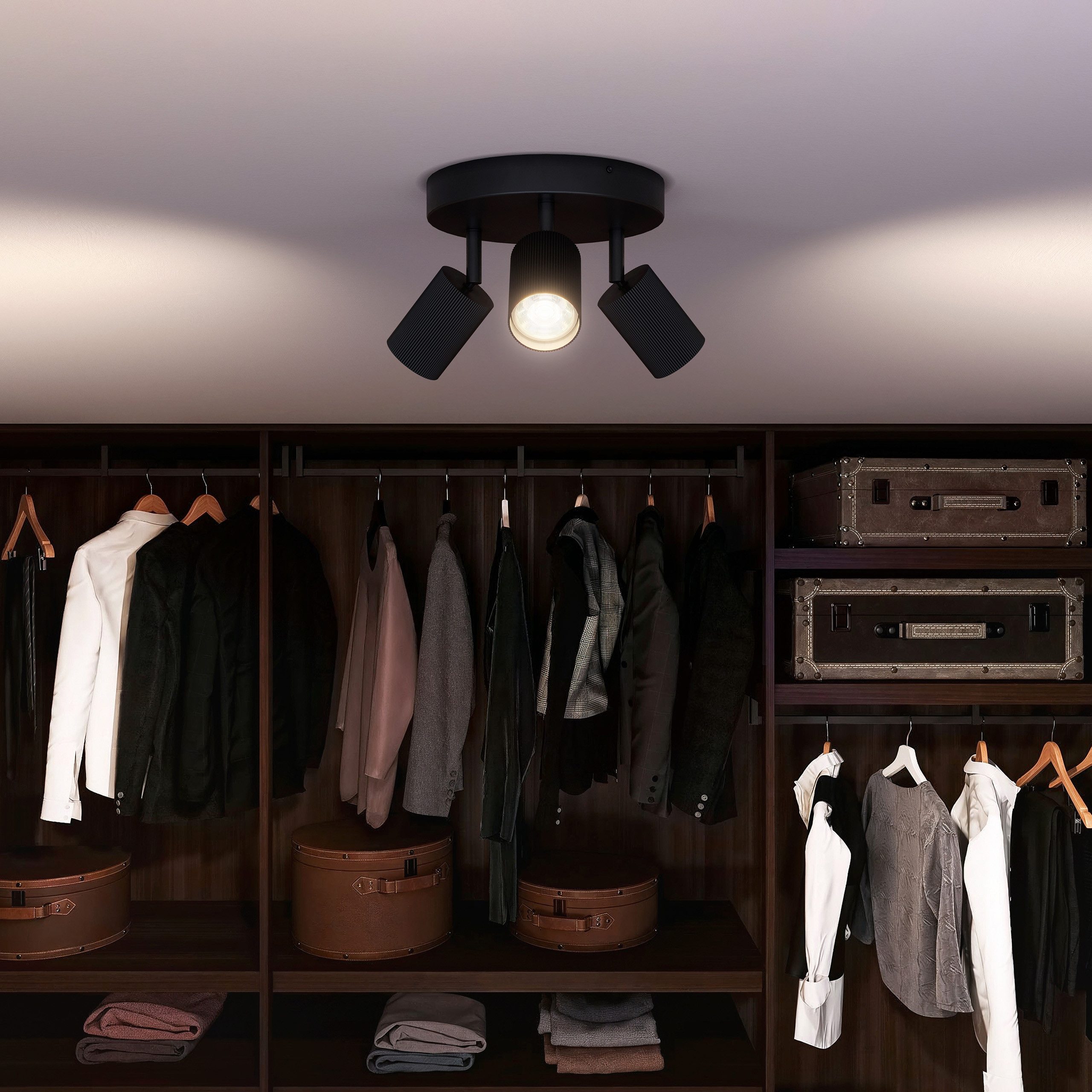 Philips Deckenspot Wyatt LED, Aluminium, exklusive GU10, ohne Leuchtmittel, Wand- & Deckenmontage, schwenkbar