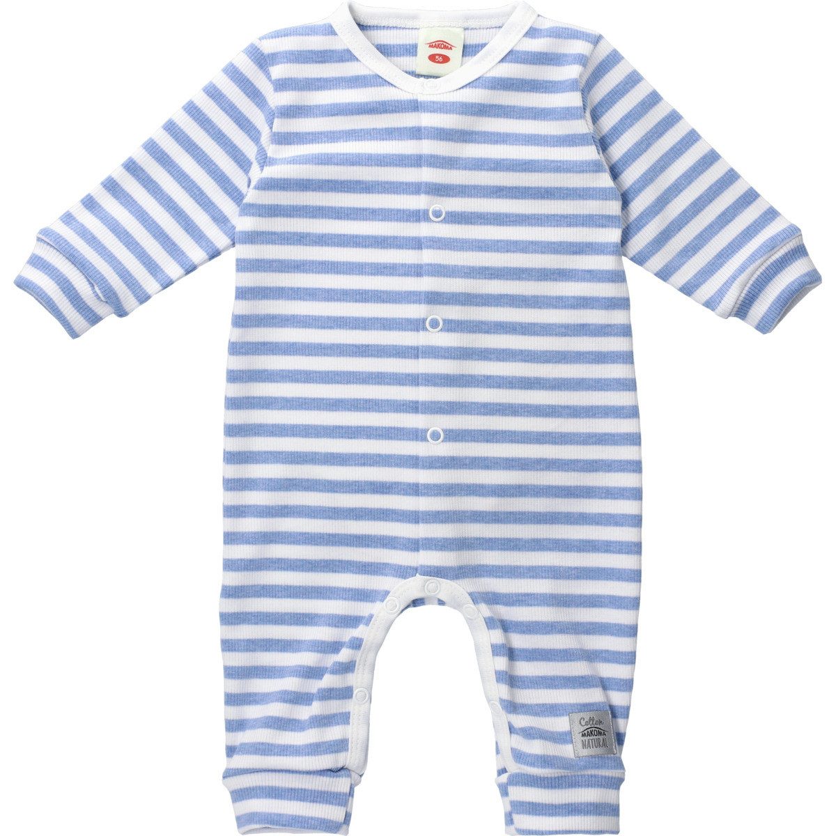 Makoma Strampler Streifen Unisex Kinder Einteiler, Overall, Babyanzug, Babyoverall, Babyanzug