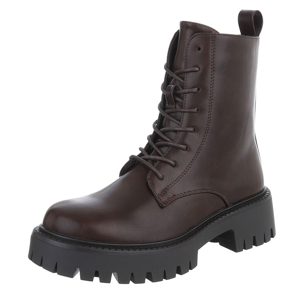 Stylischer Damenstiefel mit robuster Sohle für Wintertage Plateaustiefelette
