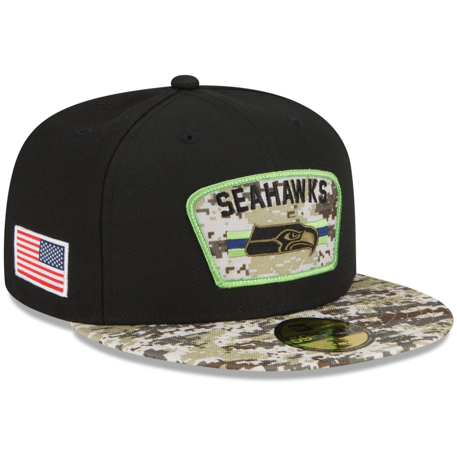 Seahawks Cap New to Salute Seattle Era Fitted Service NFL 202122 59FIFTY