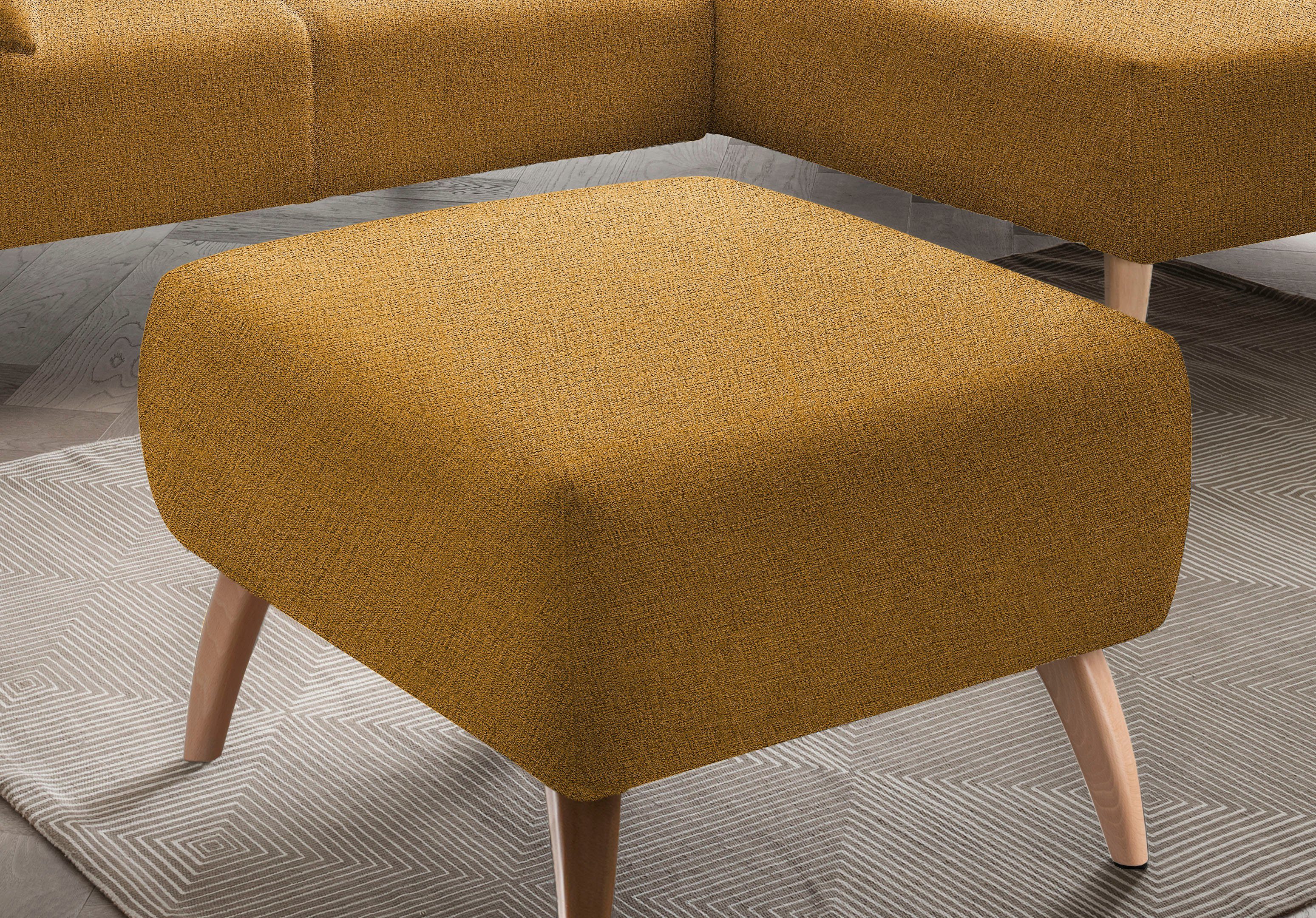 Home affaire Polsterhocker Lazio modern und bequem, schmale Armlehnen, tolle Detailverarbeitung, zwei verschiedene Fußfarben wählbar