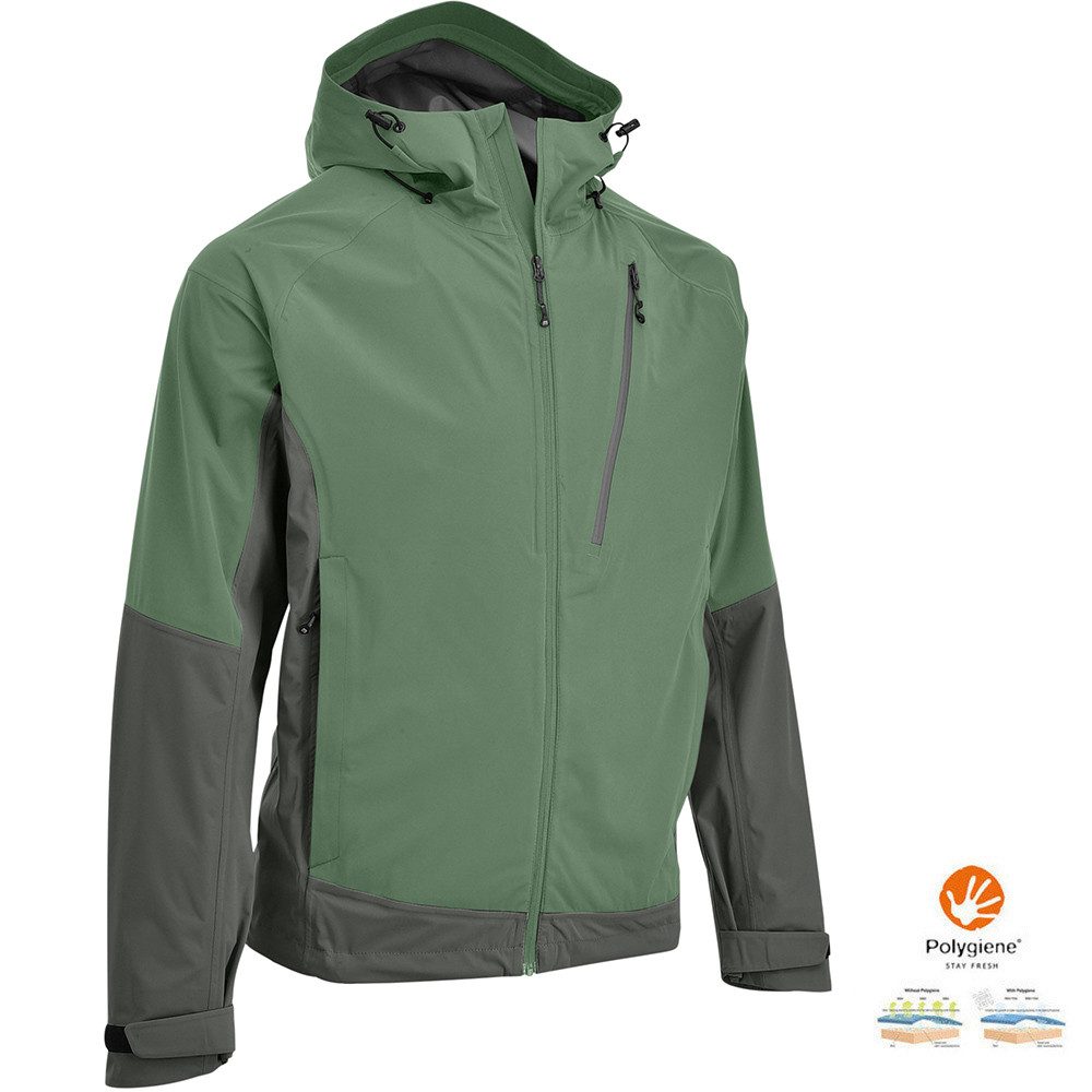 Maul Hardshelljacke Maul - Herren Funktionsjacke Zugspitze II MTX 10.0 Regenjacke, grün