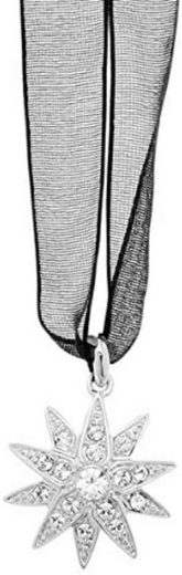 Schloss Schönbrunn Halsband, Organza-Halsband Halskette"Diamantstern" Organza-Trachtenkette mit funkelnden Swarovski Kristallen Sisi Schmuck Kette Verpackt in schöner Geschenkbox