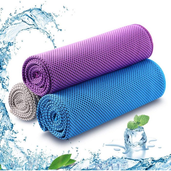 Devenirriche Sporthandtuch Cooling Towel für Fitness 3pcs Mikrofaser Handtuch/Cooling 30*90cm