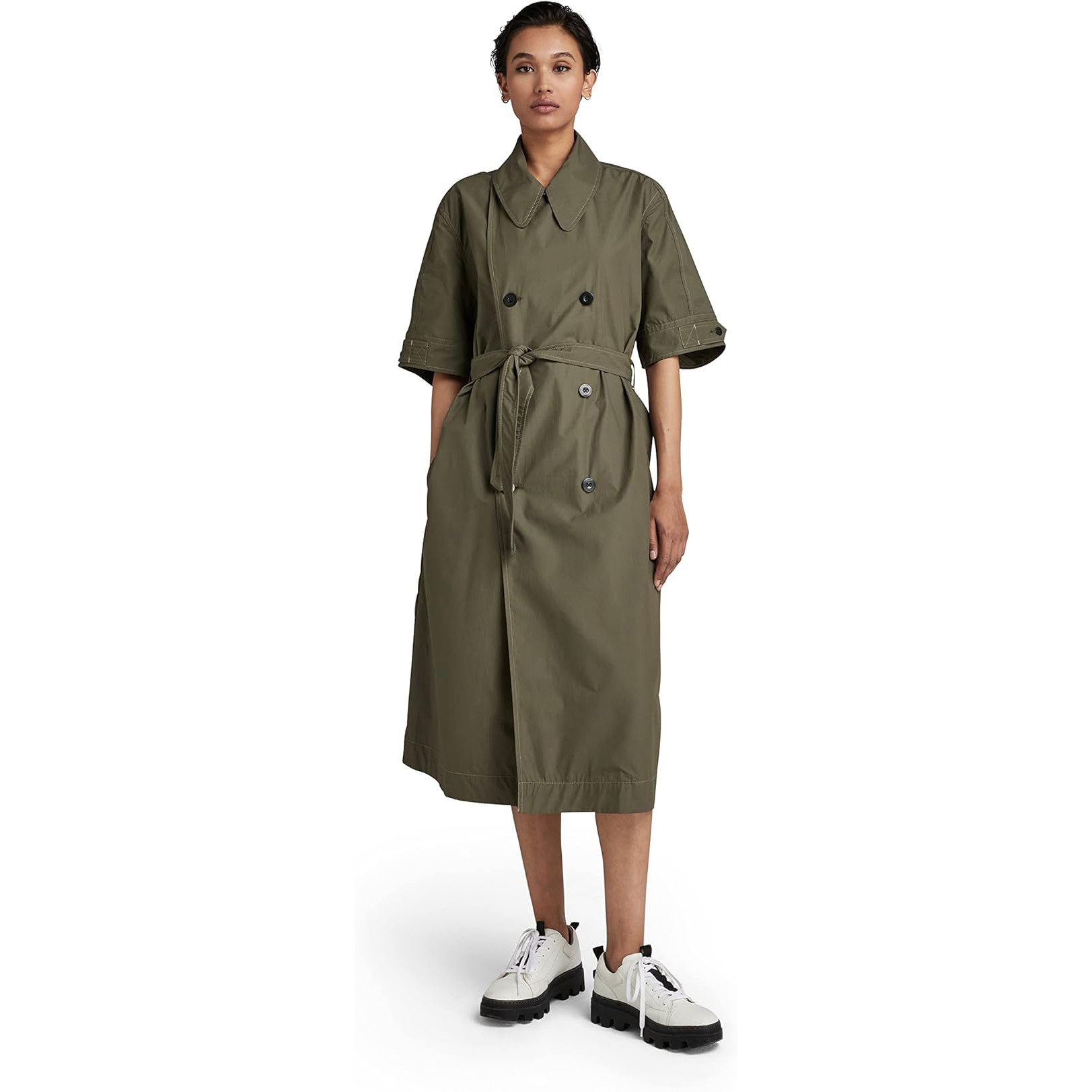 G-STAR Trenchcoat Damen High Trench Kleid Dresses (1-tlg) Размер : M