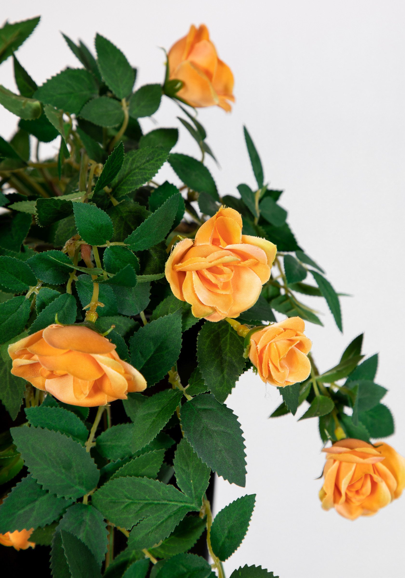 Kunstranke Rosenranke 62cm ZF Kunstpflanzen Kunstblumen künstliche Blumen Rosen, Seidenblumen Roß, Höhe 62 cm, Orange – Bild 4 von 4