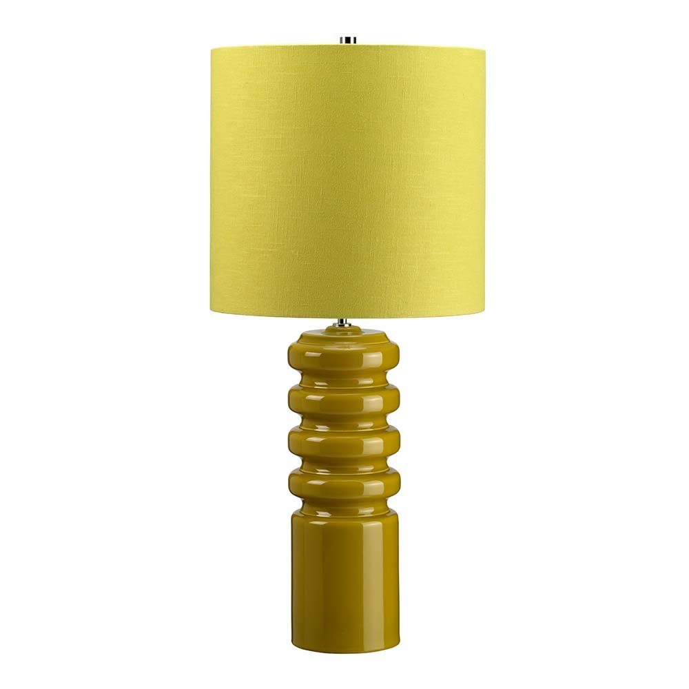 Elstead LIGHTING LED Tischleuchte, Leuchtmittel nicht inklusive, Nachttischlampe Beistellleuchte Tischleuchte Porzellan grün Leinen