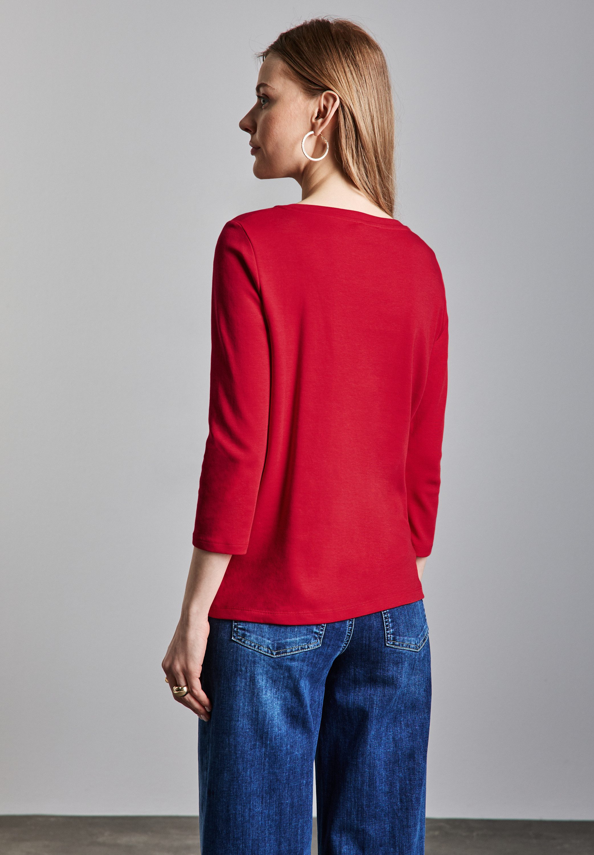 STREET ONE 3/4-Arm-Shirt, mit U-Boot-Ausschnitt günstig online kaufen