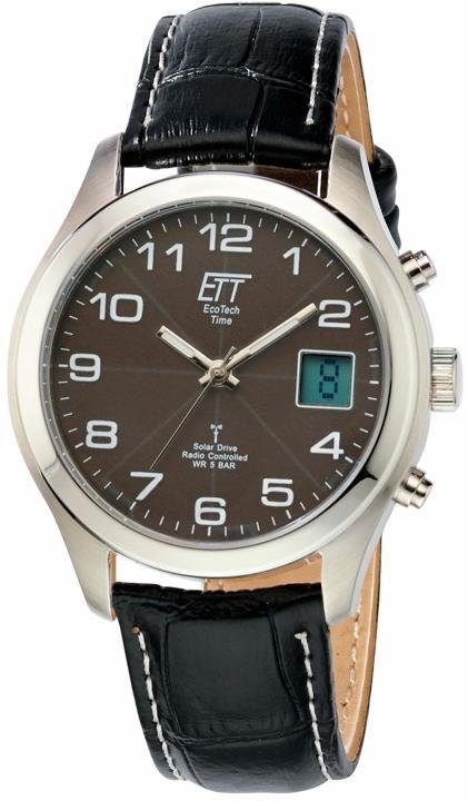 ETT Funkuhr EGS-11330-50L, Armbanduhr, Herrenuhr, Datum, Solar