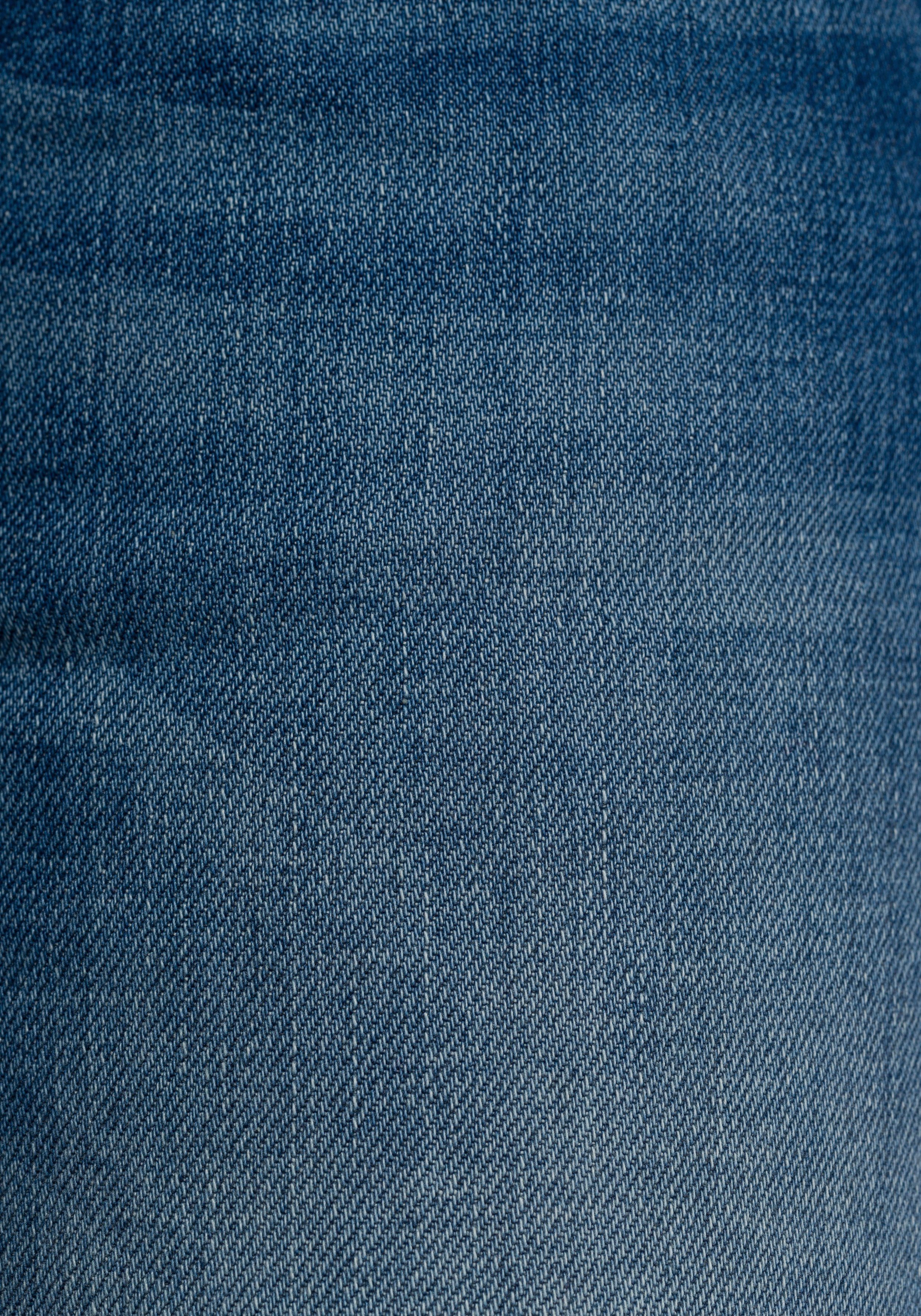 Herrlicher Slim-fit-Jeans PITCH SLIM 879 ORGANIC mit sea Abriebeffekten Vintage-Style blue