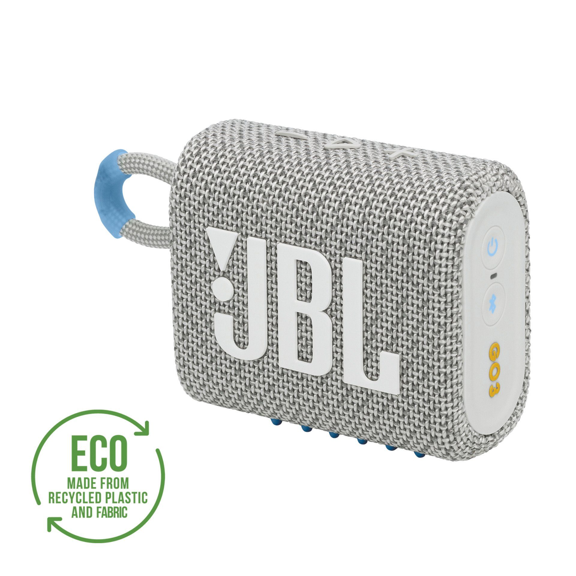 JBL GO 3 ECO Bluetooth-Lautsprecher (A2DP Bluetooth, 4,2 W) Weiß | Lautsprecher