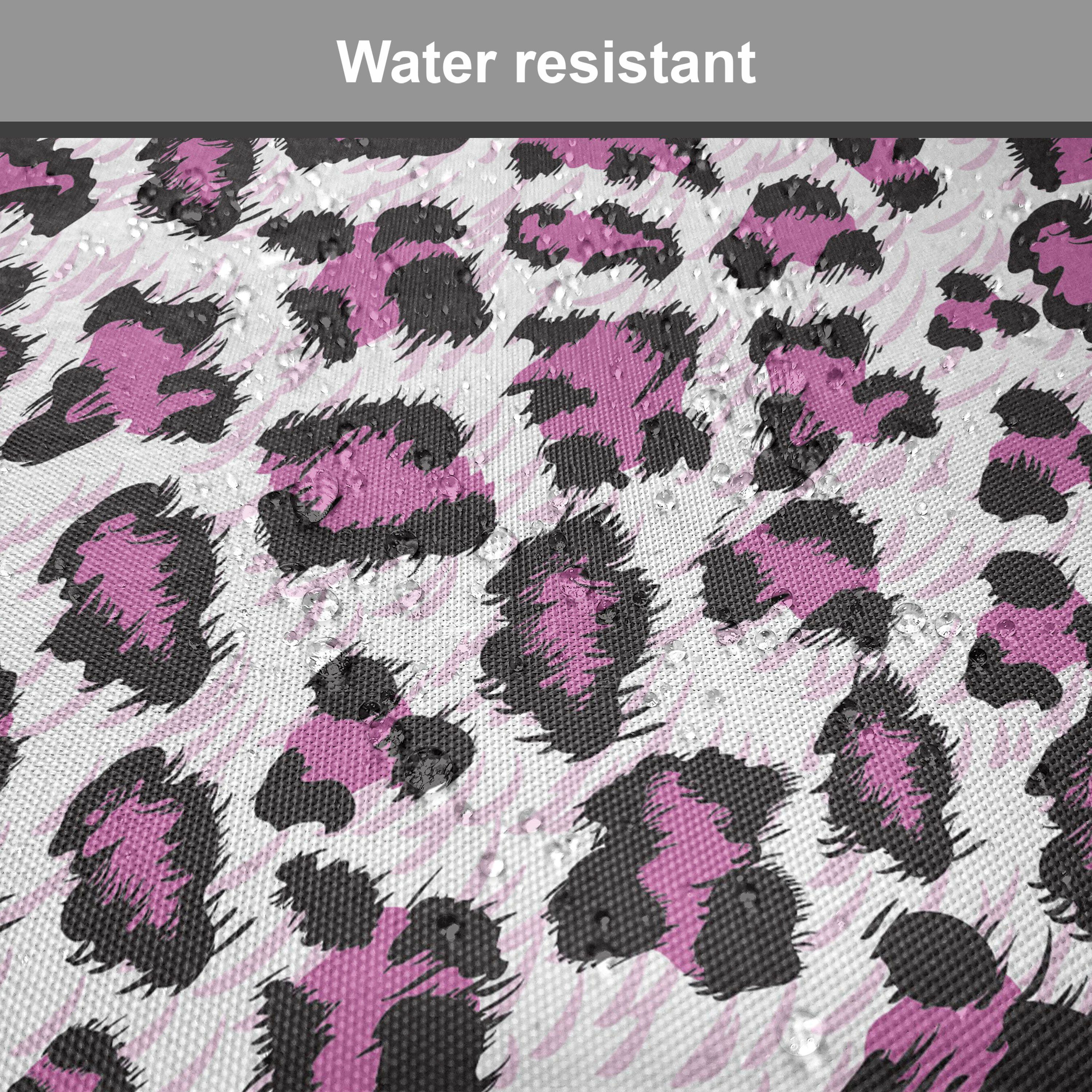 Dekoratives Kissen Leopard-Druck für Küchensitze, mit Abakuhaus wasserfestes Riemen Girly-Rosa-Schwarz Stuhlkissen